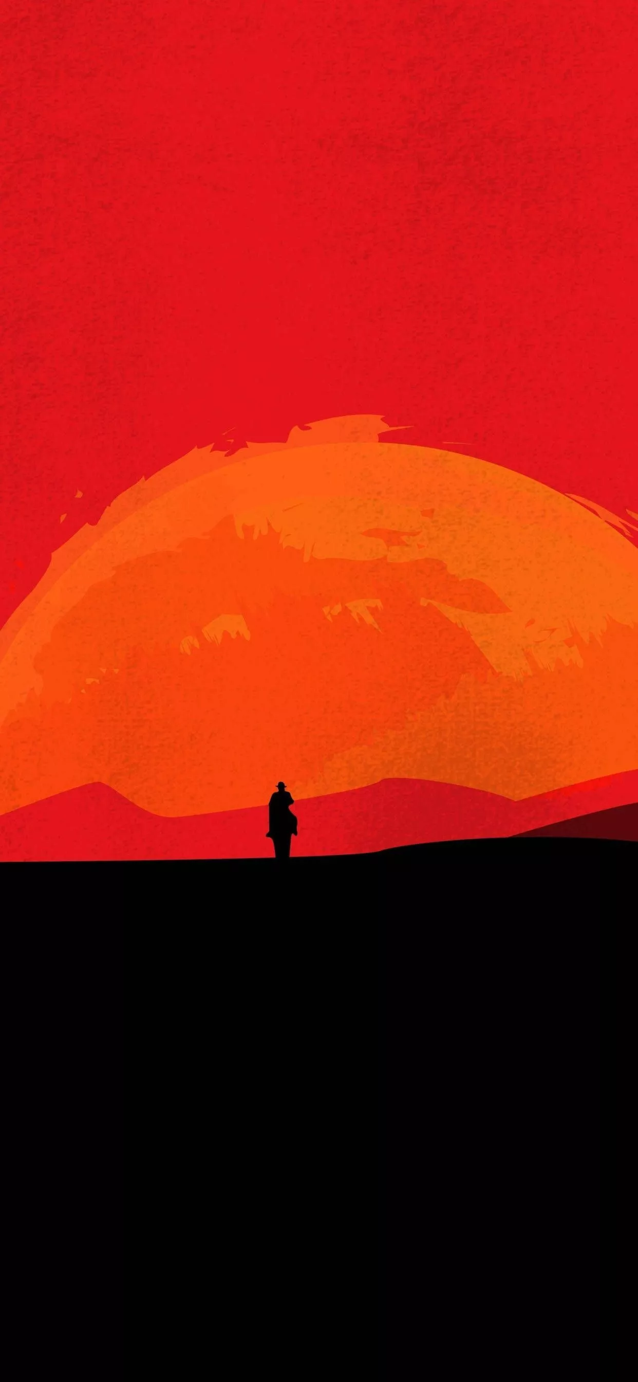 Minimalist Red Dead iPhone Wallpaper