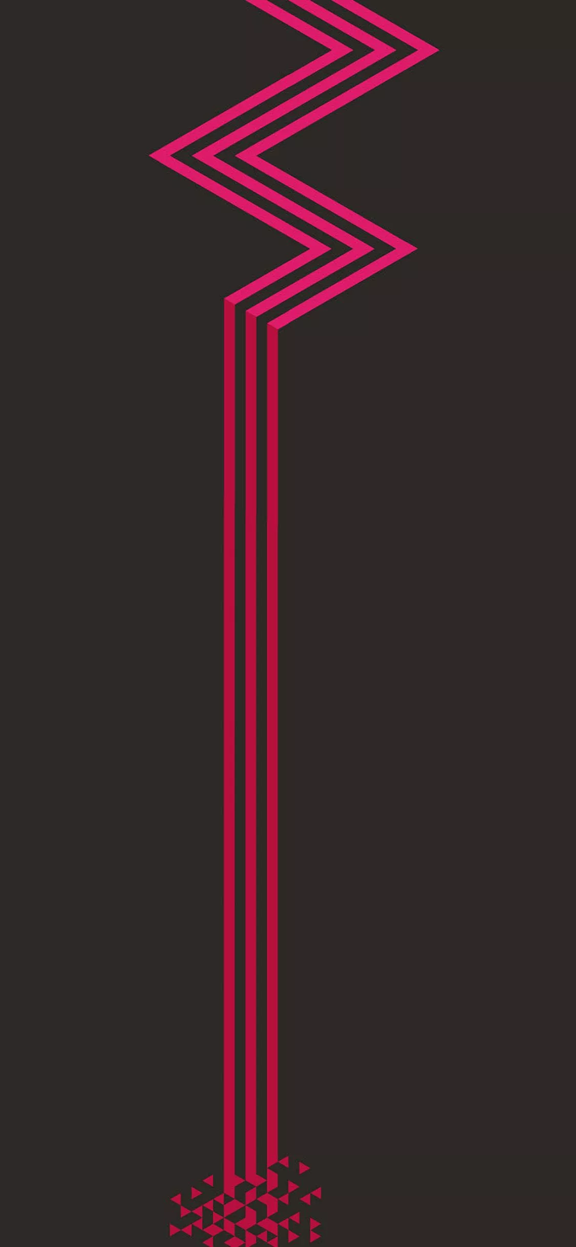 Minimal Red Dark Line Abstract