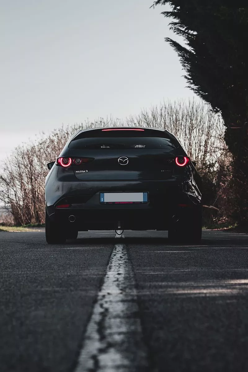 Mazda 3, mazda, car, black, back view