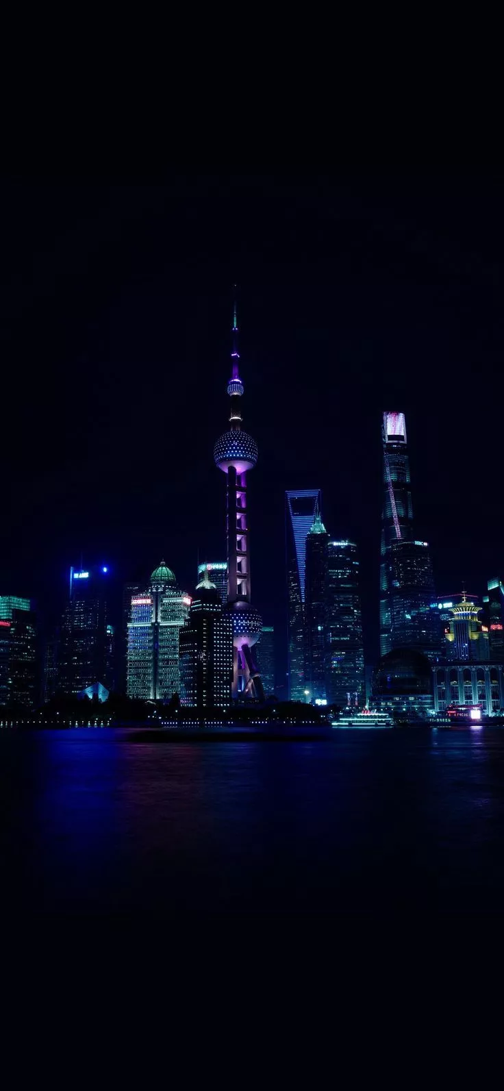 China night city iPhone X Wallpaper