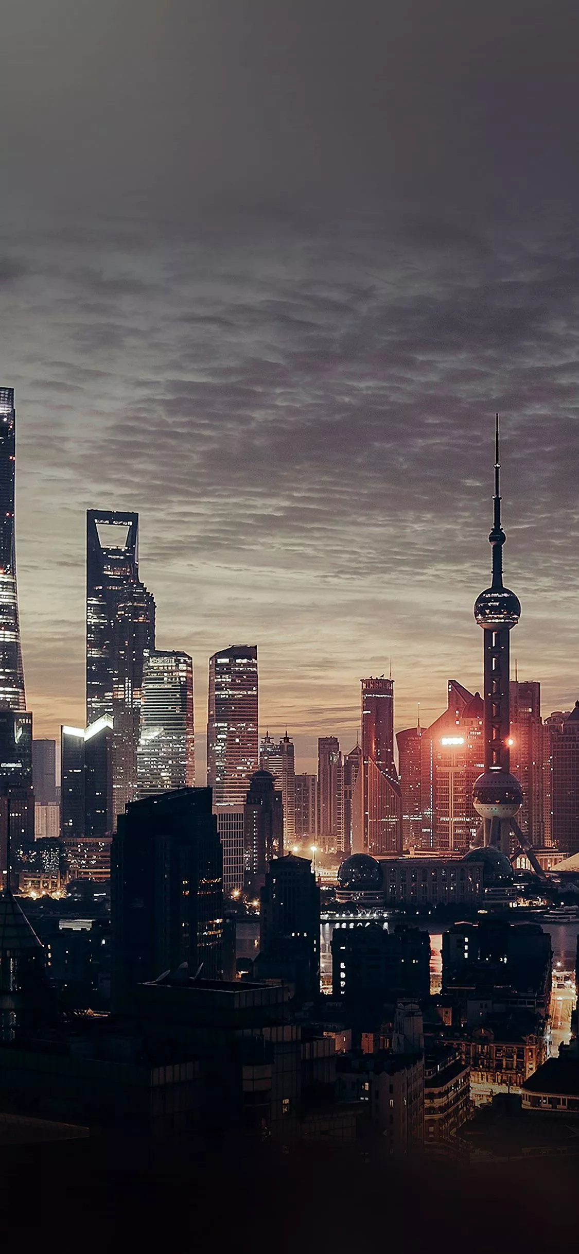 City Shanghai Night Building