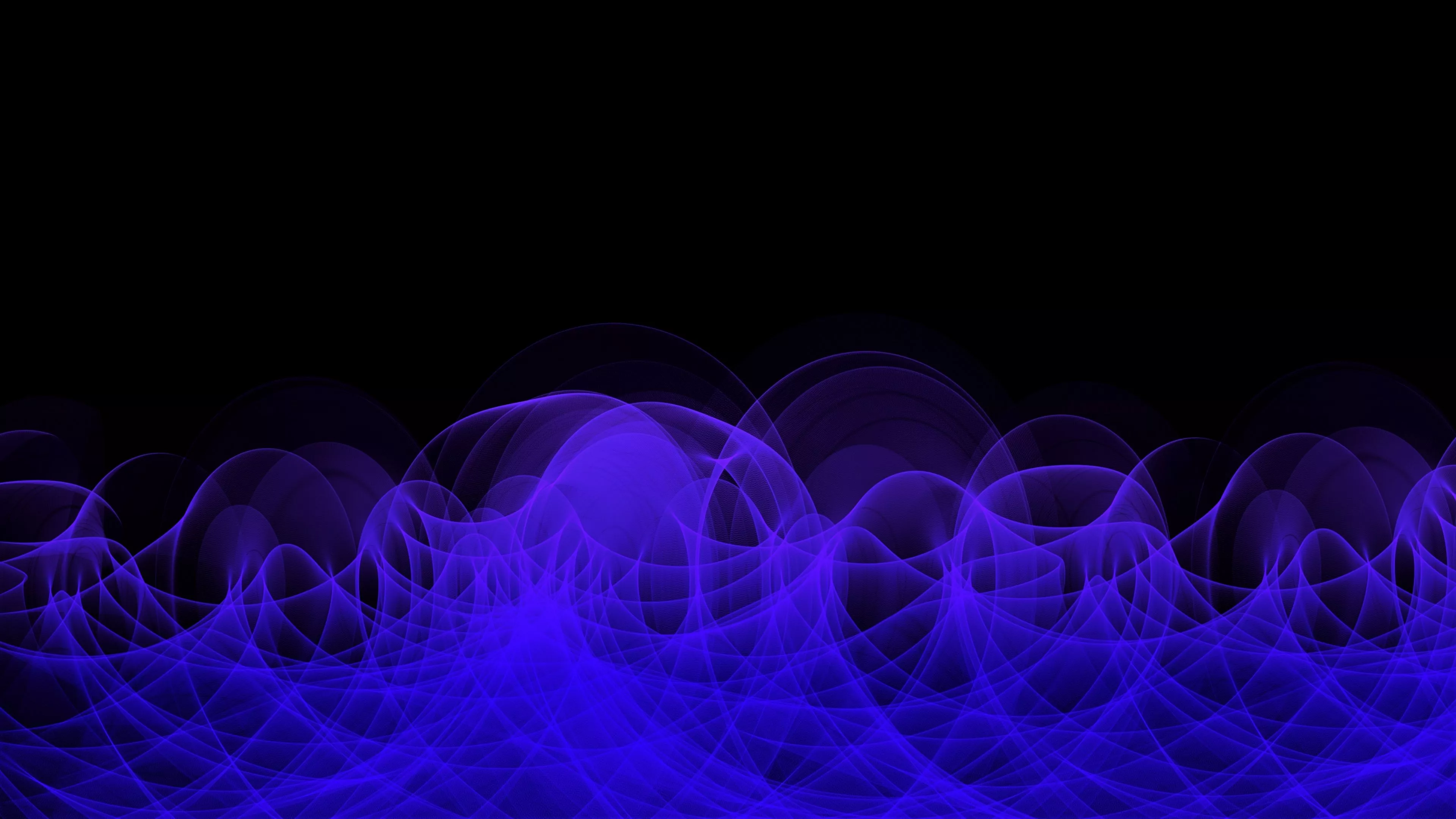 Neon blue smoke on black background