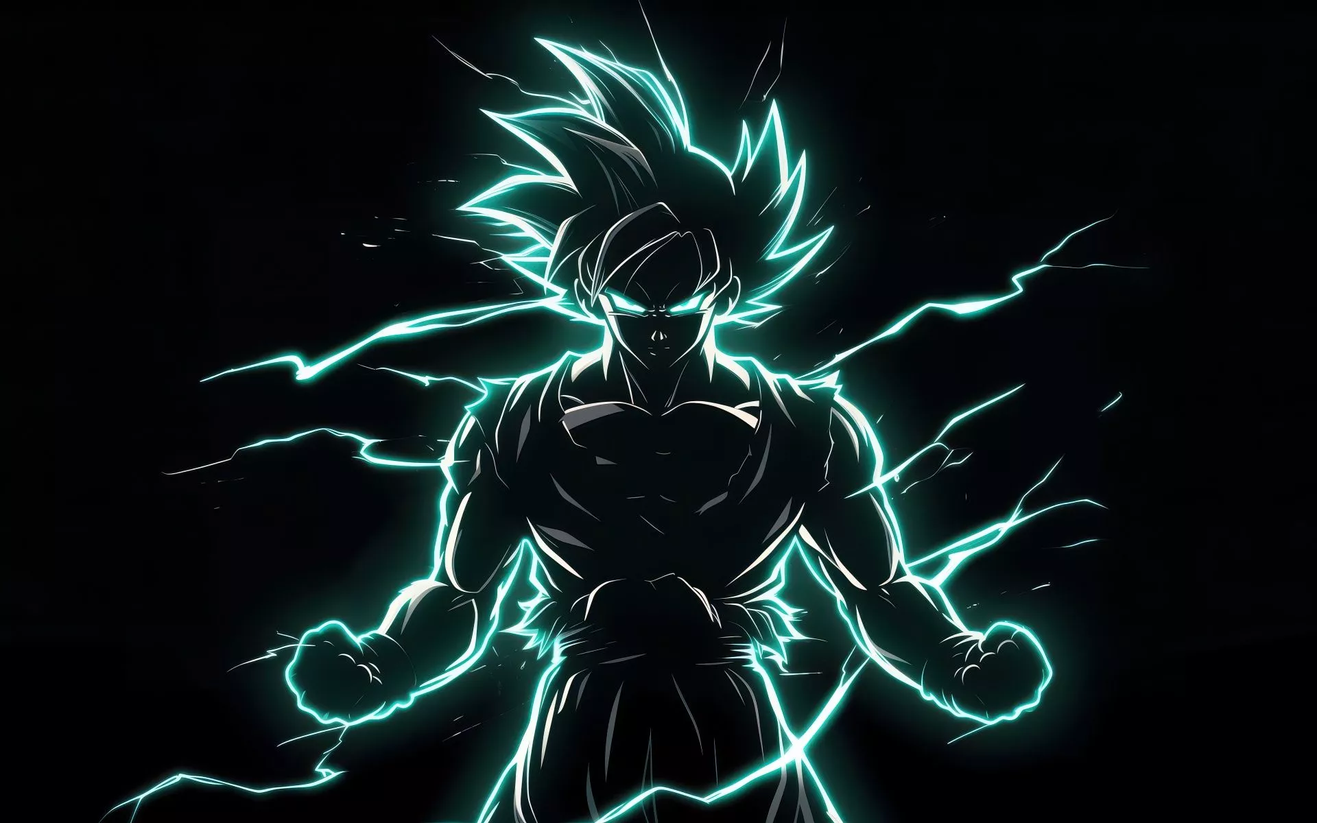Ultra Instinct Goku Wallpaper 4K, Neon