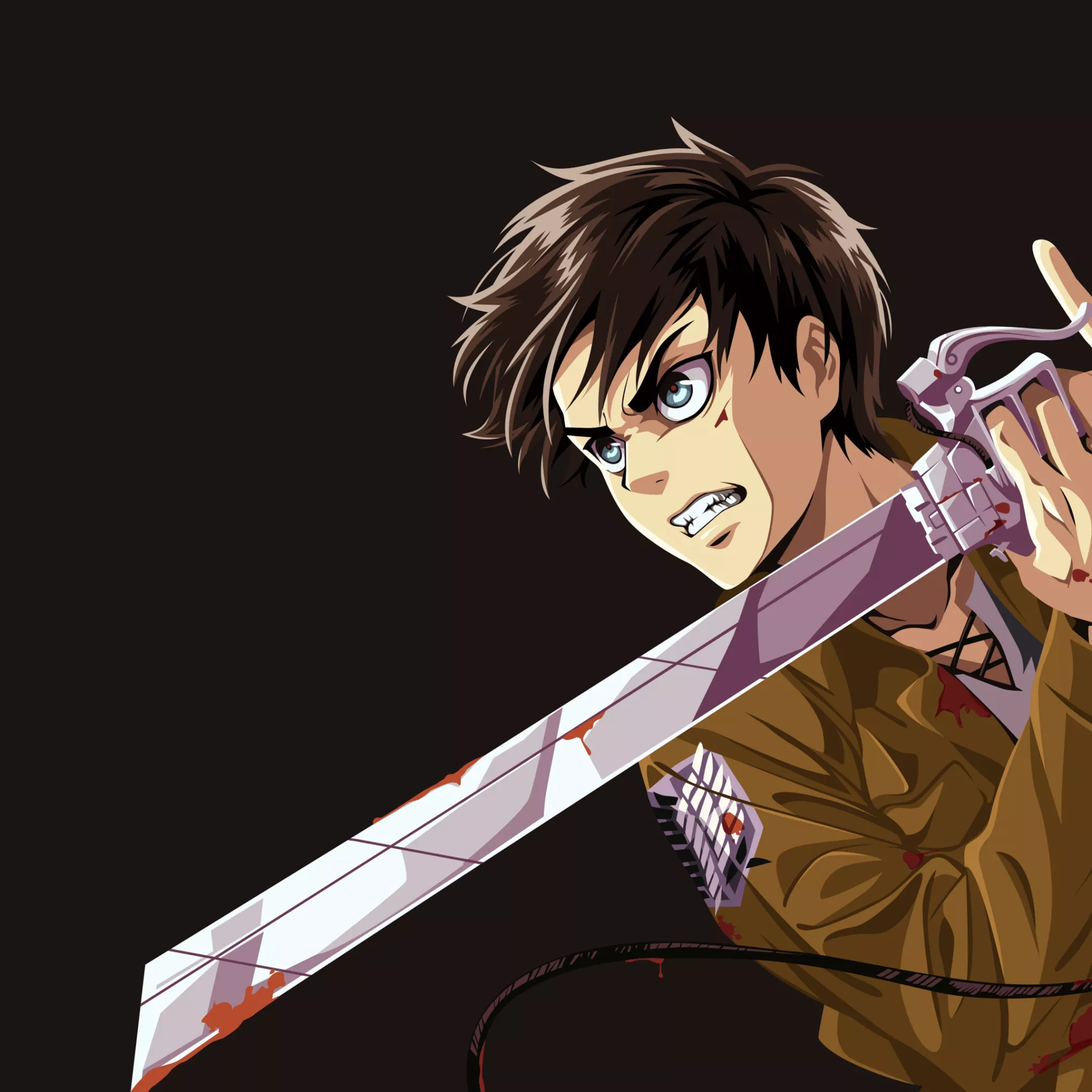 Eren Yeager Wallpaper 4K, Attack