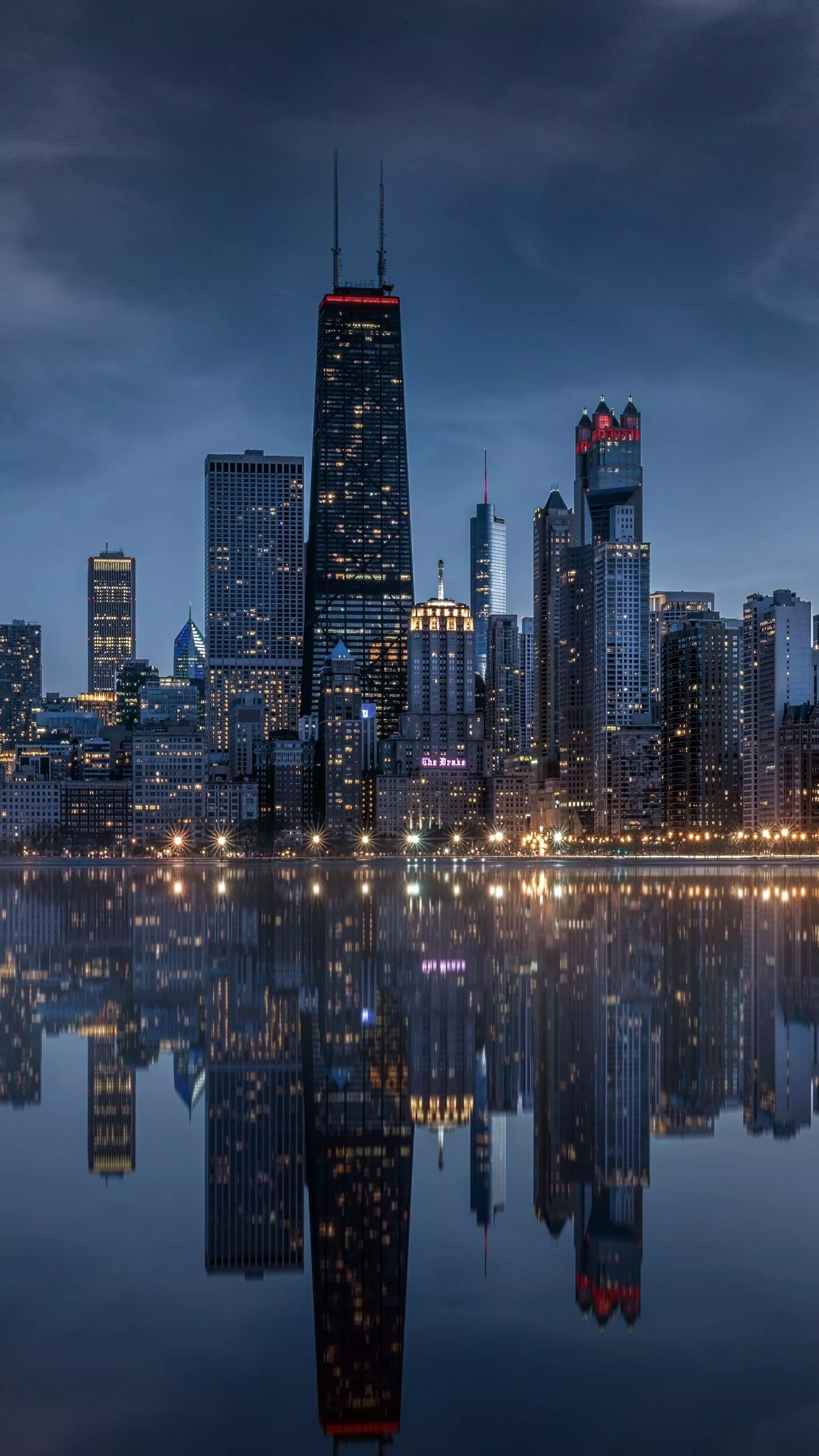 Chicago Wallpaper 4K, Night City, Skyline, Cityscape