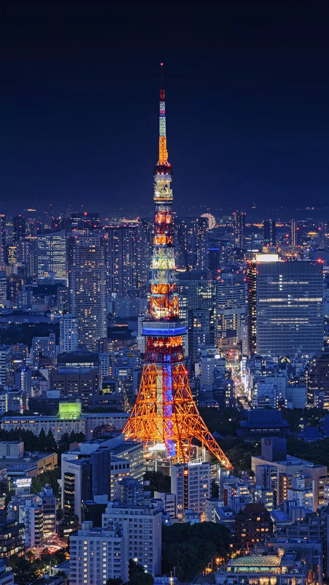 Tokyo Tower, Night, City Ultra HD