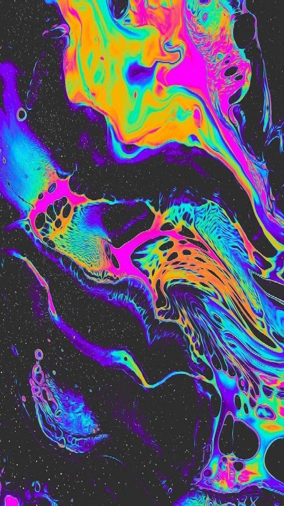 Vibrant Psychedelic iPhone Wallpaper