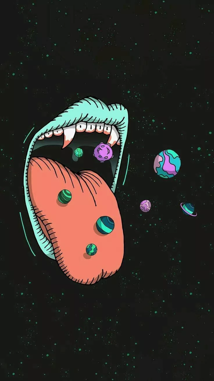 Black Trippy HD Wallpaper