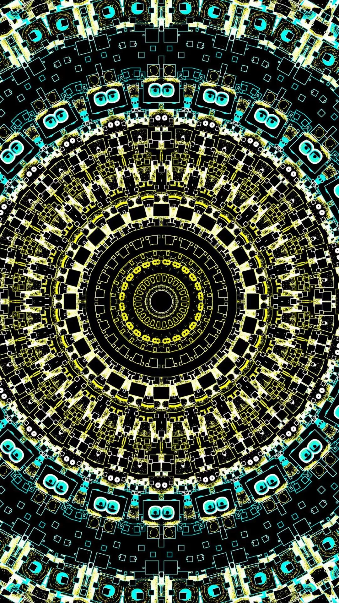 Colorful Fractal Pattern Circles 4K HD