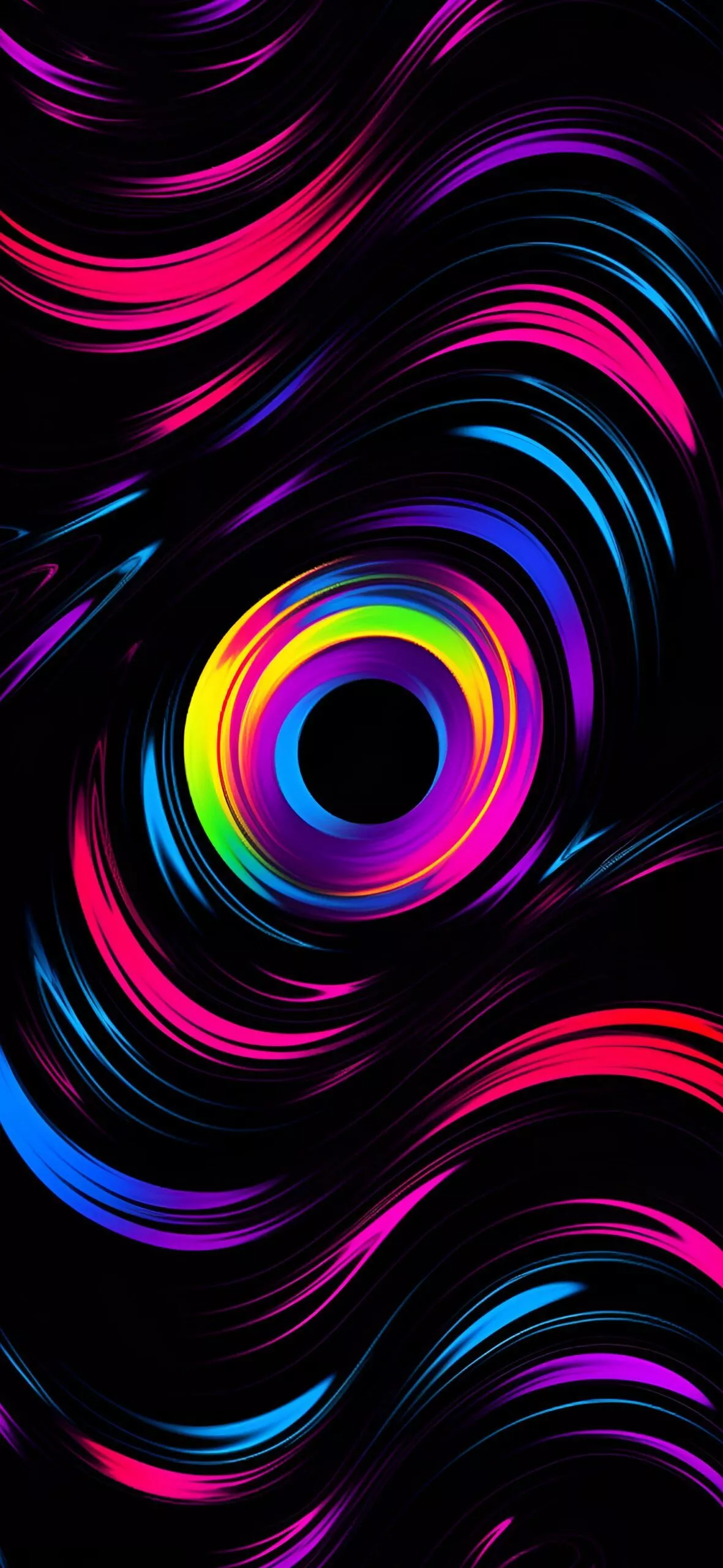 Psychedelic & Enigmatic Black Wallpaper Trippy Wallpaper