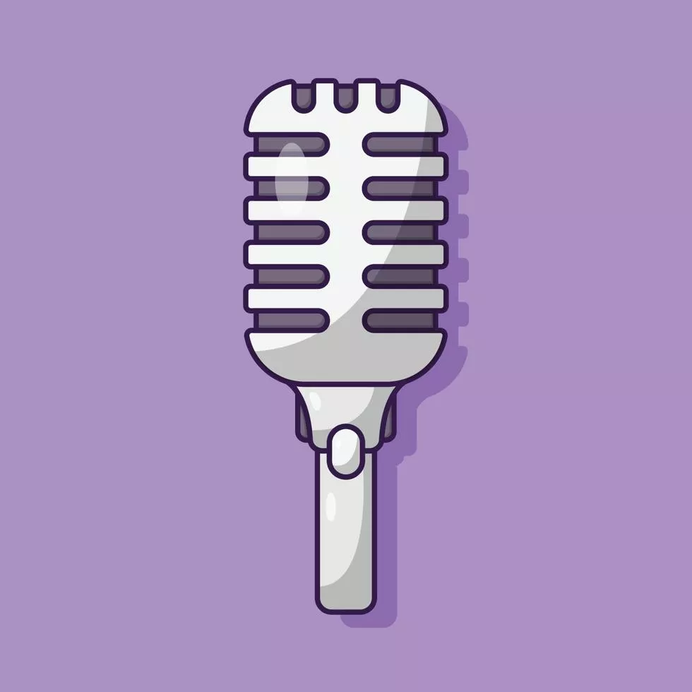 Retro Microphone Vector Icon