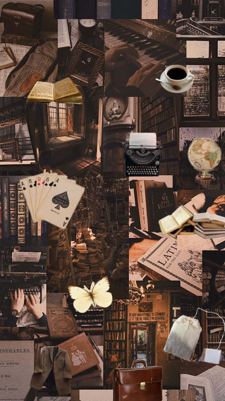 Download Vintage Literary Collage Dark