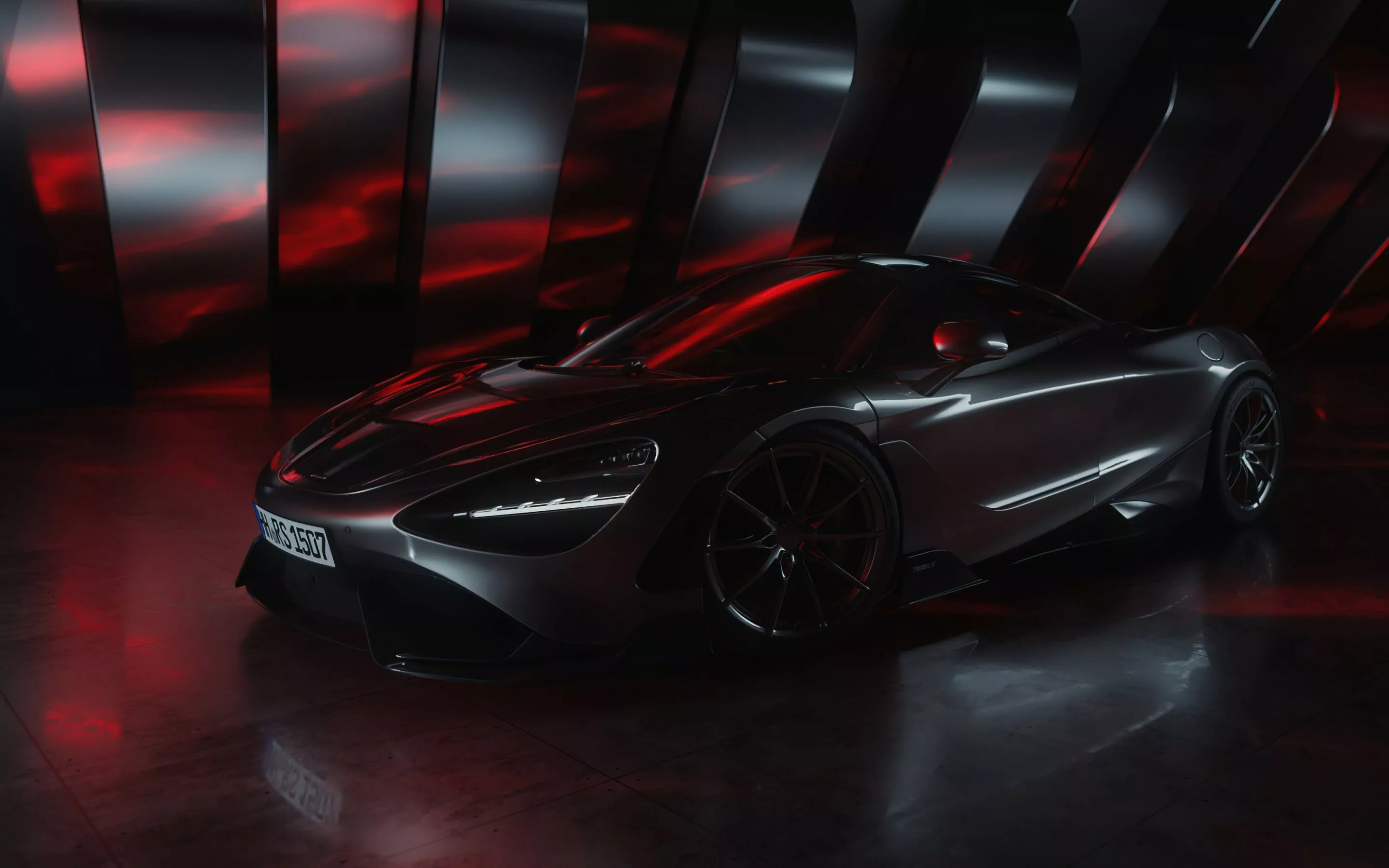 McLaren 765LT Wallpaper 4K, CGI, Dark
