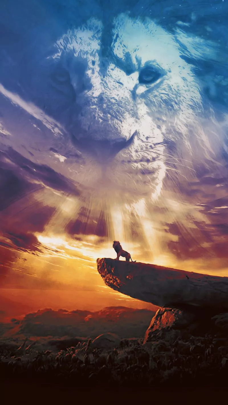 HD lion cloud wallpaper