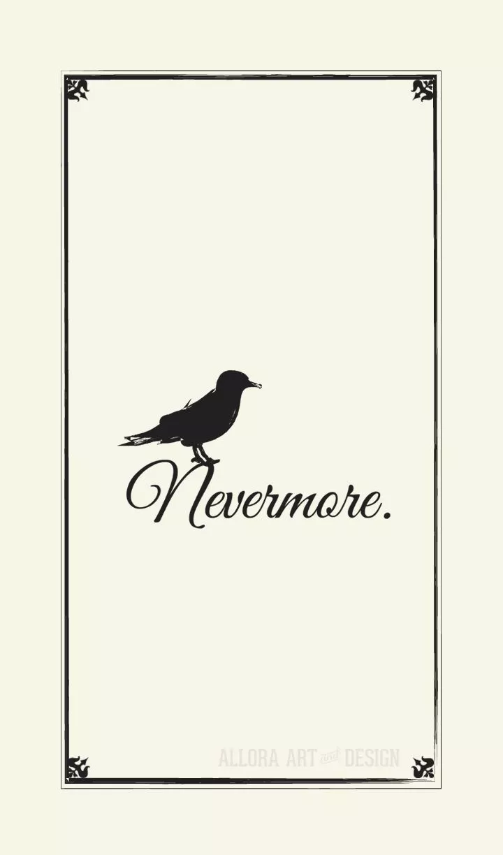 phone wallpaper #nevermore #raven #poe