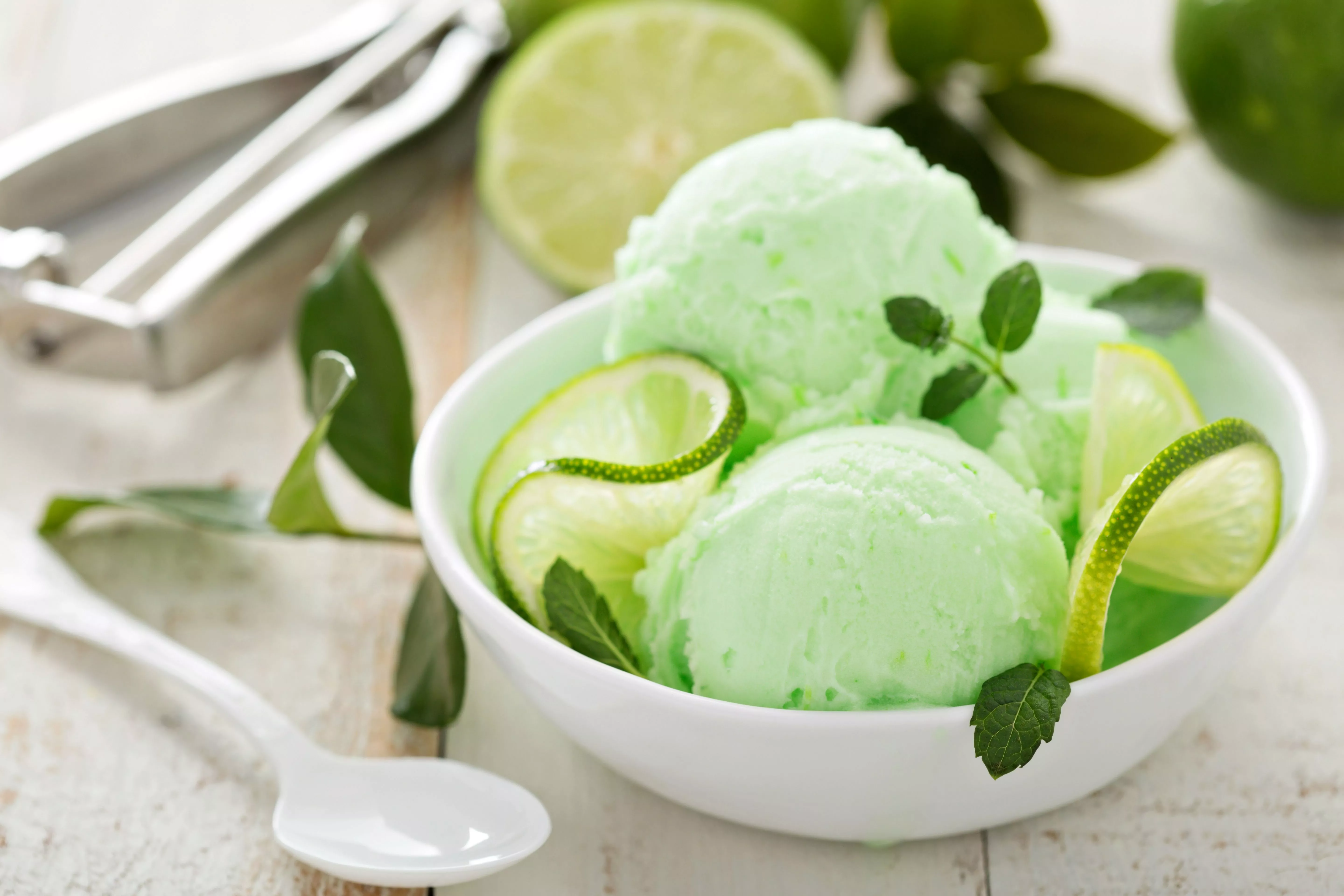 Refreshing Mint Lime Ice Cream