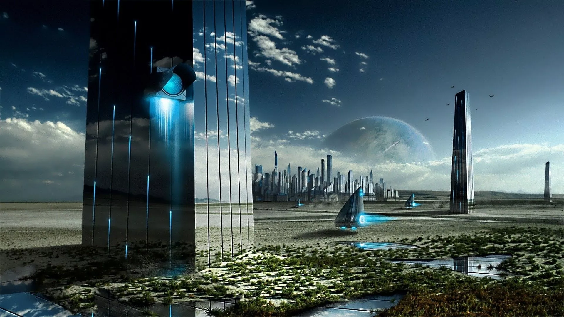 HD desktop wallpaper: City, Sci Fi