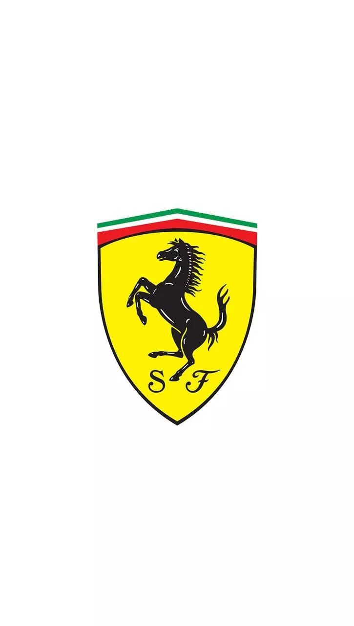 Ferrari Logo White wallpaper