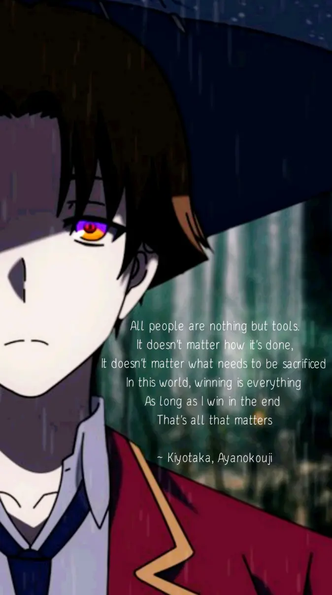 Ayanokouji quote wallpaper