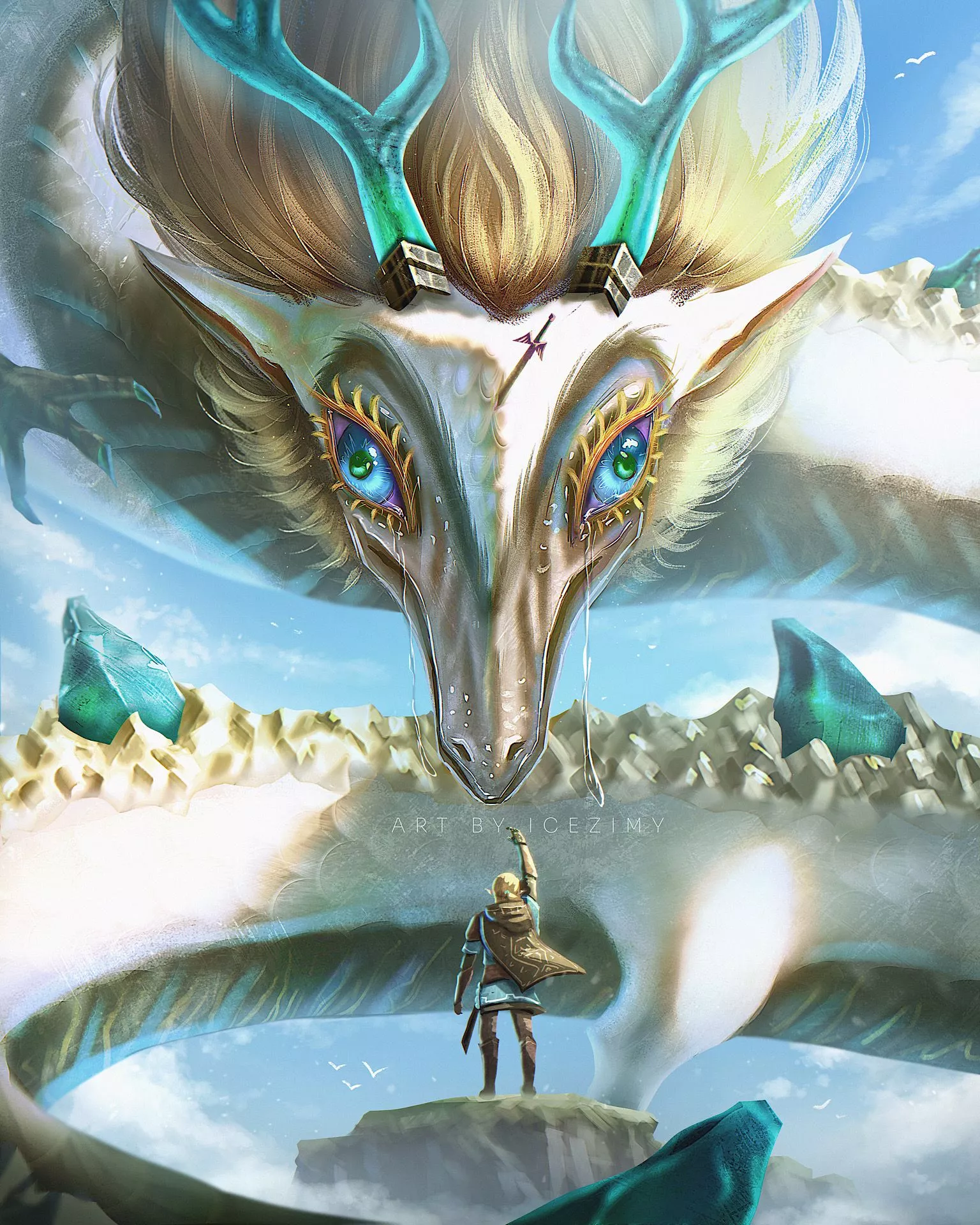 Zelink #Zelda #TotK #Fanart