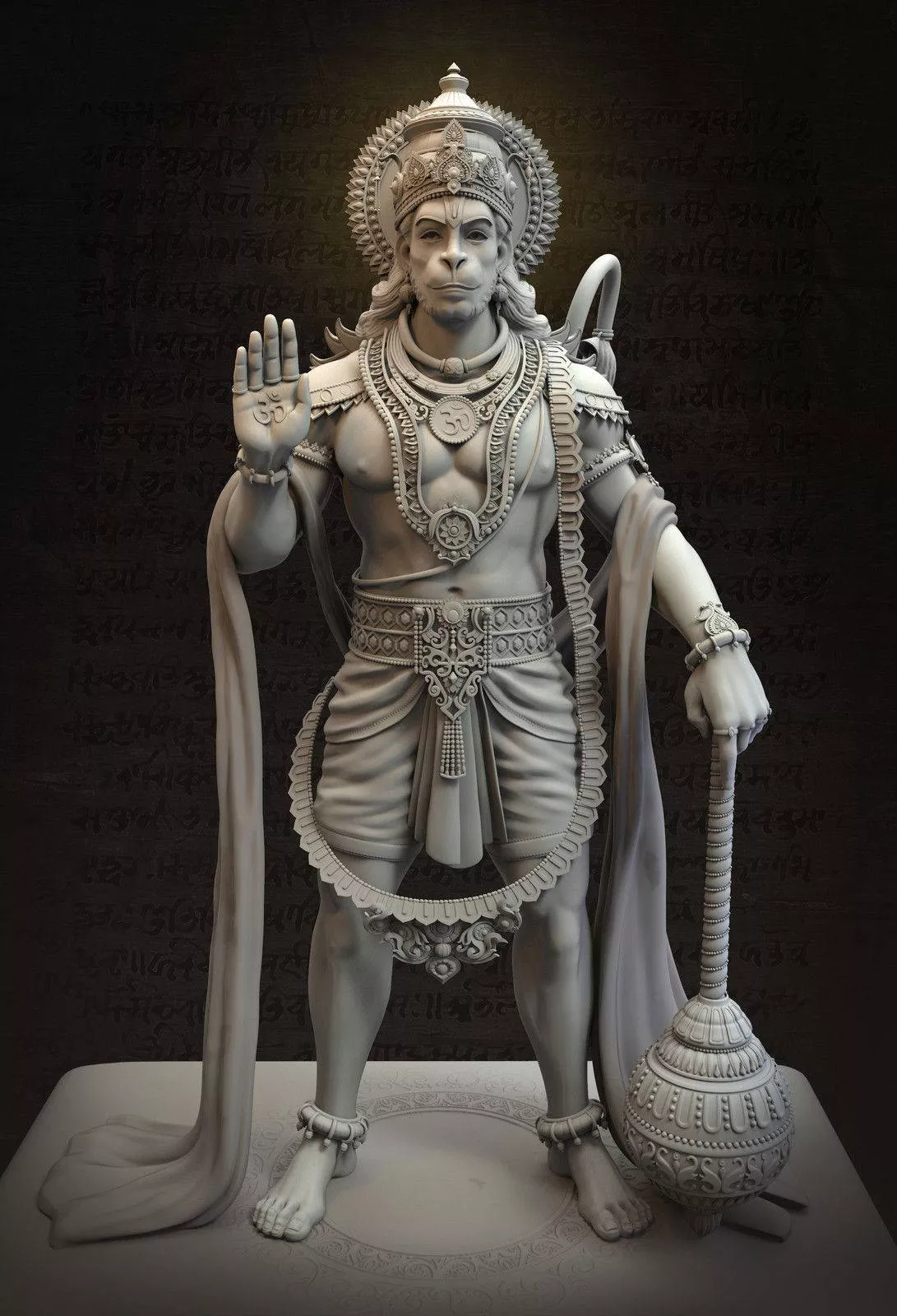 Download Lord Hanuman 3D Stone