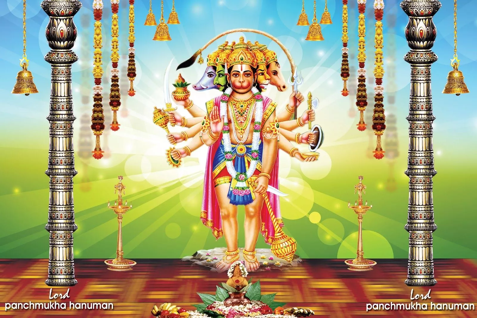 hindu god lord hanuman standing HD