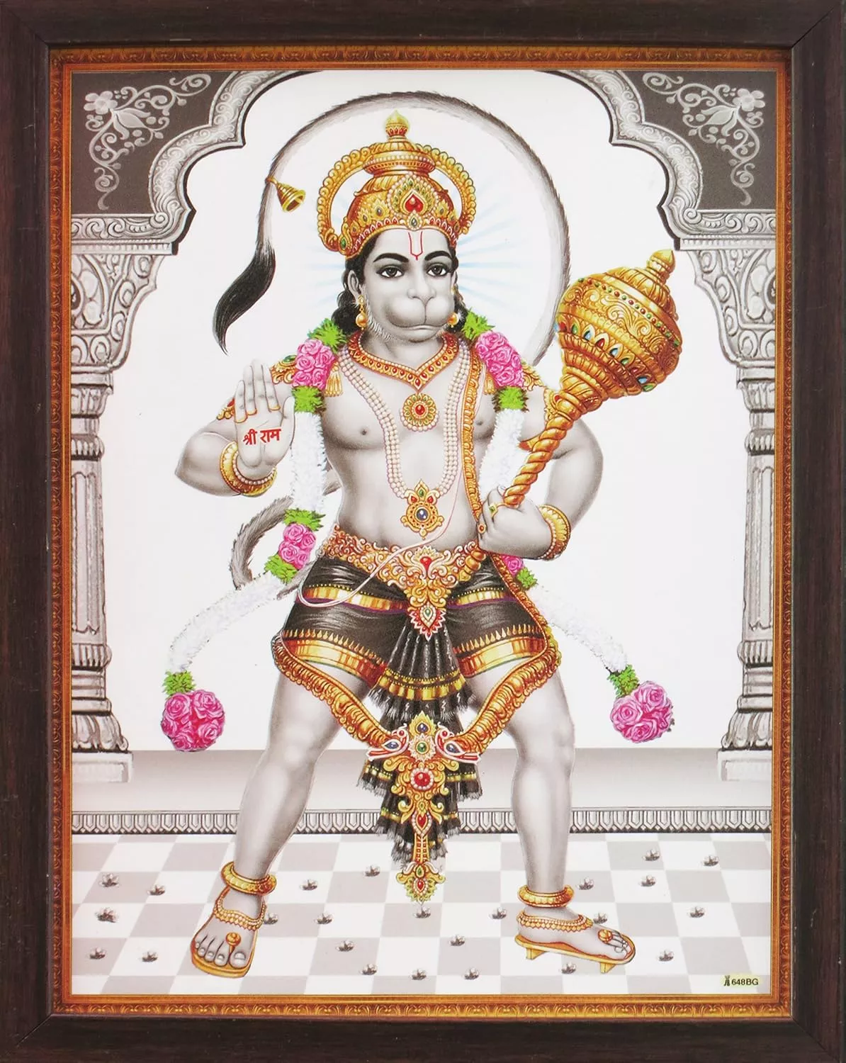 Blessed Hanuman: Holy Hindu Poster