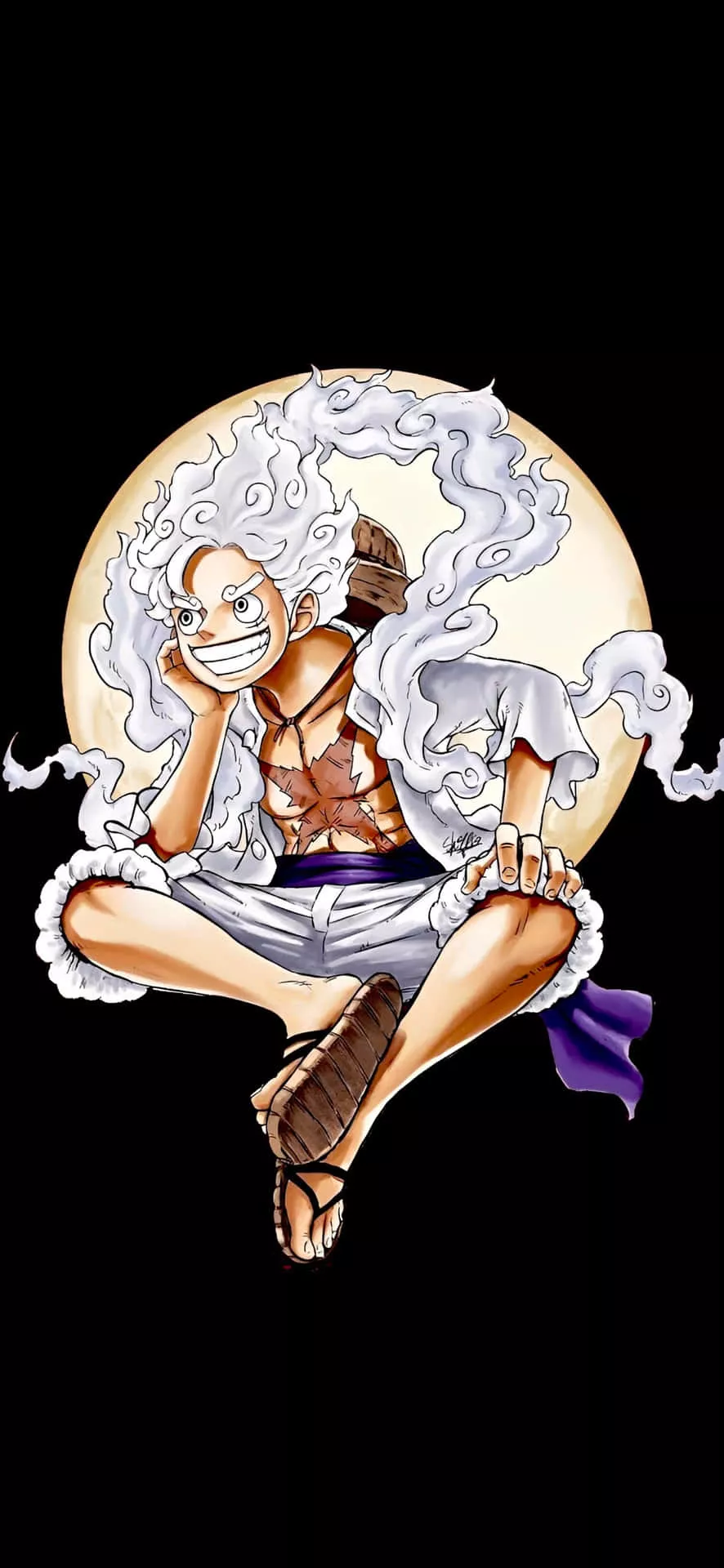 Luffy Gear 5 iPhone Wallpaper