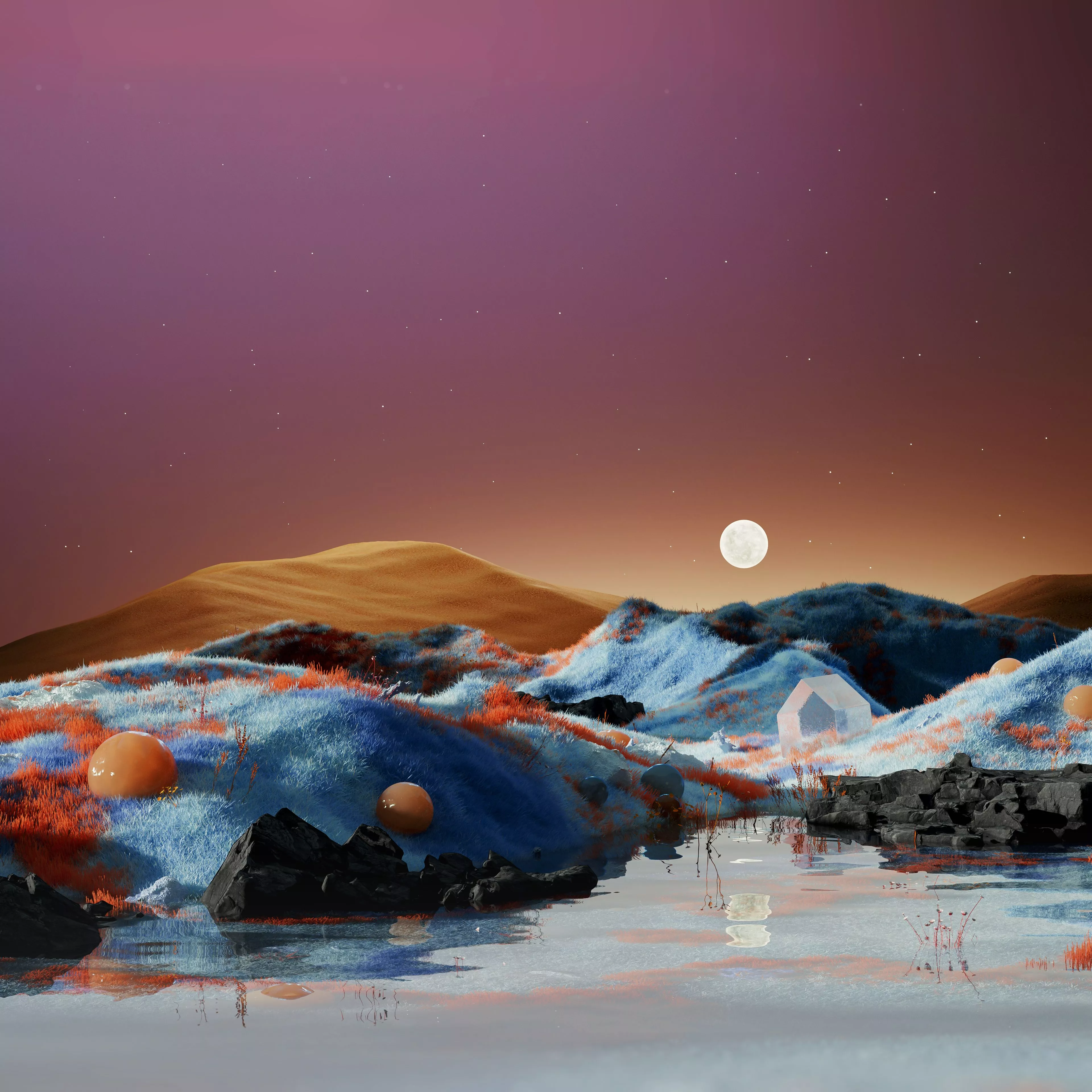 Surreal Landscape Digital Art 4K Wallpaper