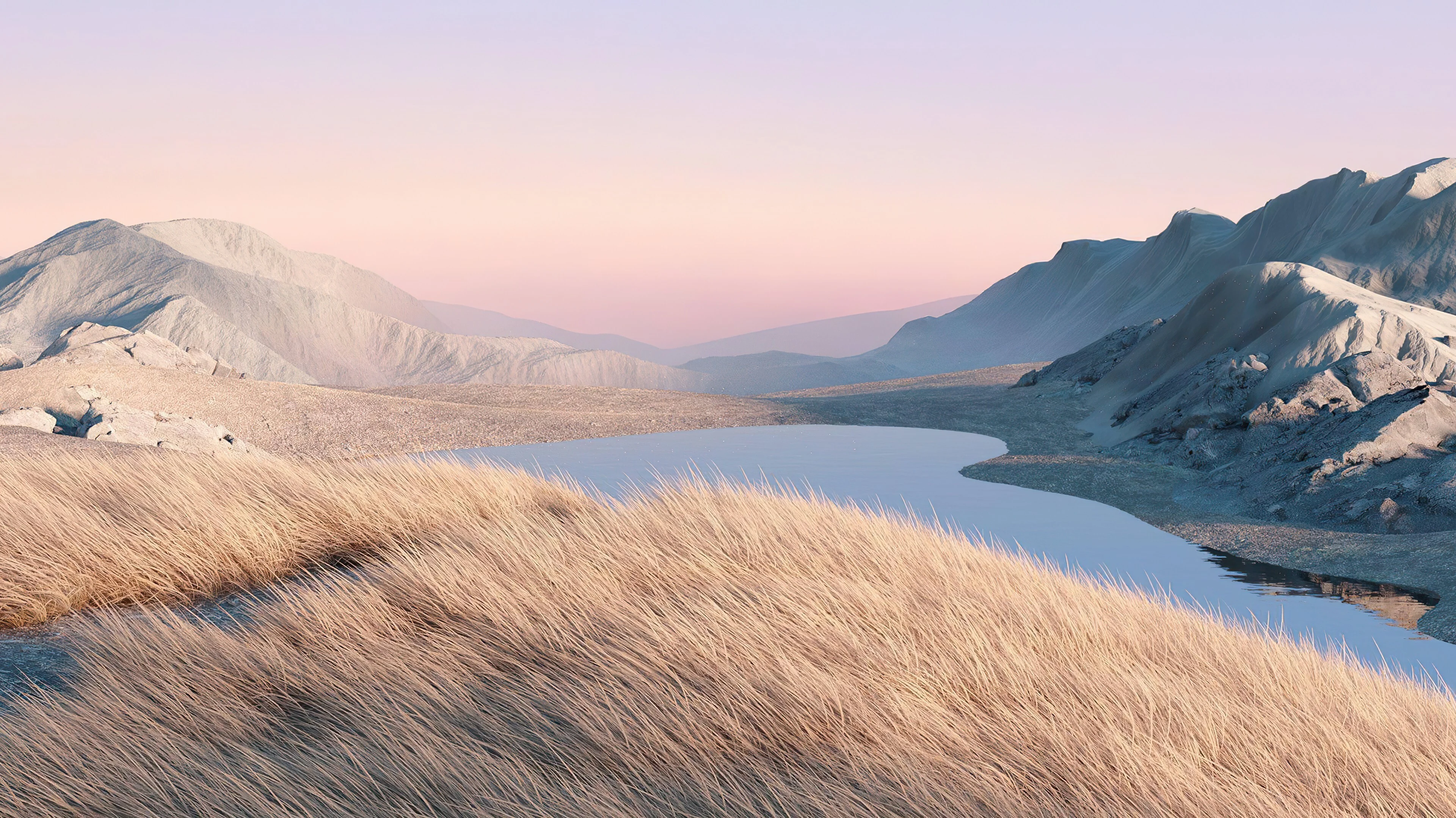 Digital Landscape Mountains Wallpaper