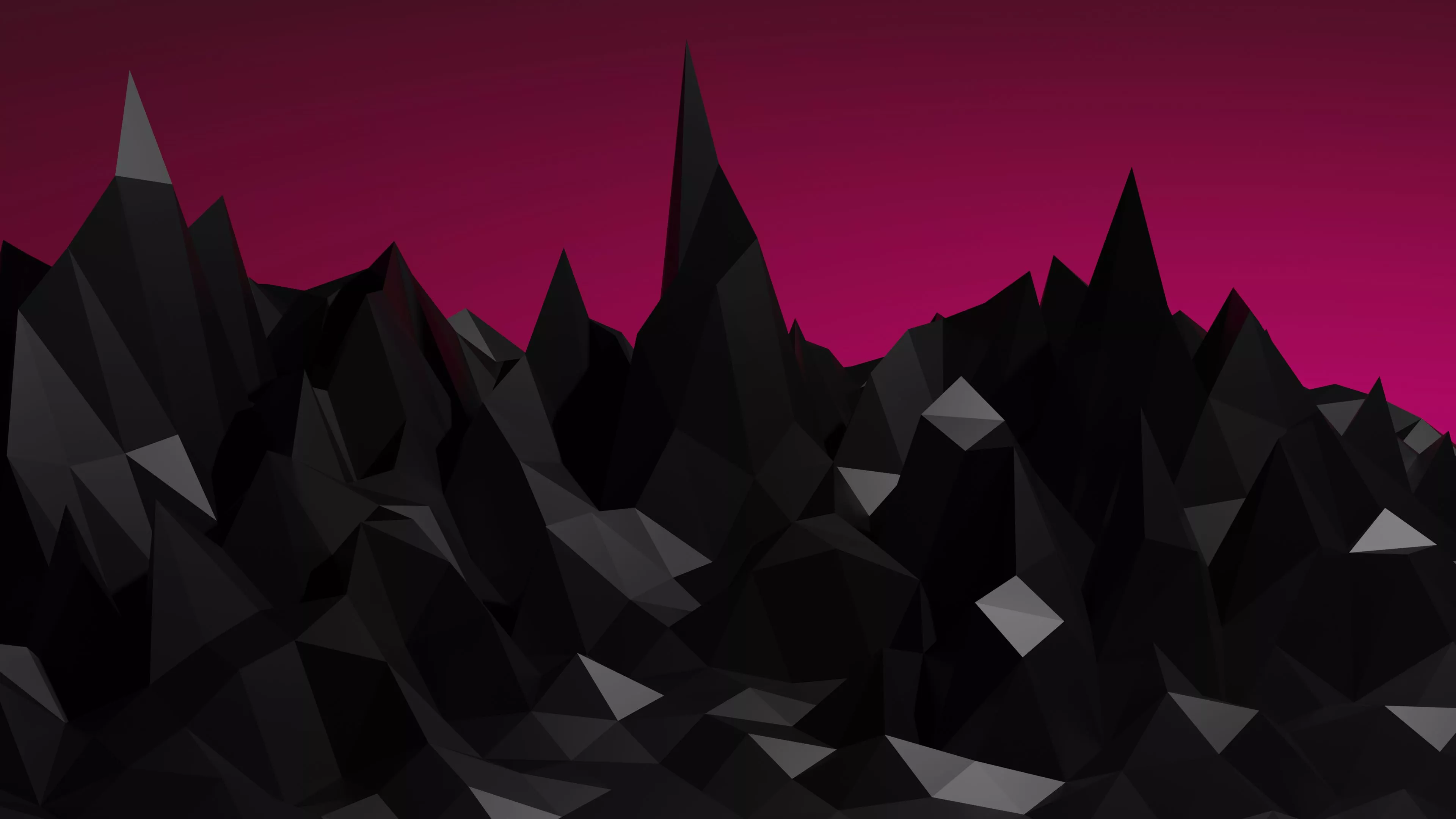 Artistic Black Low Poly Polygons