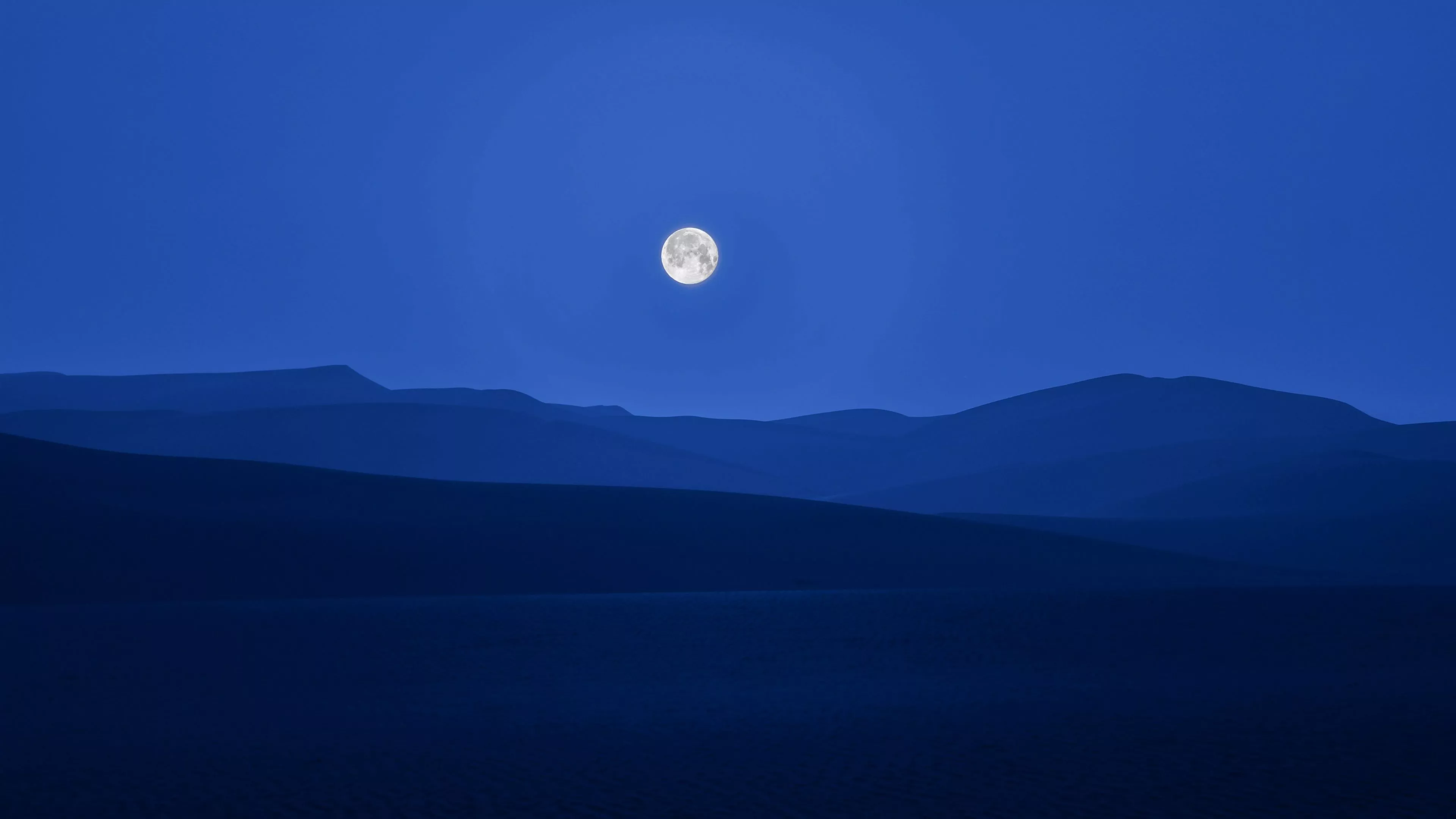 Full moon Wallpaper 4K, Silhouette