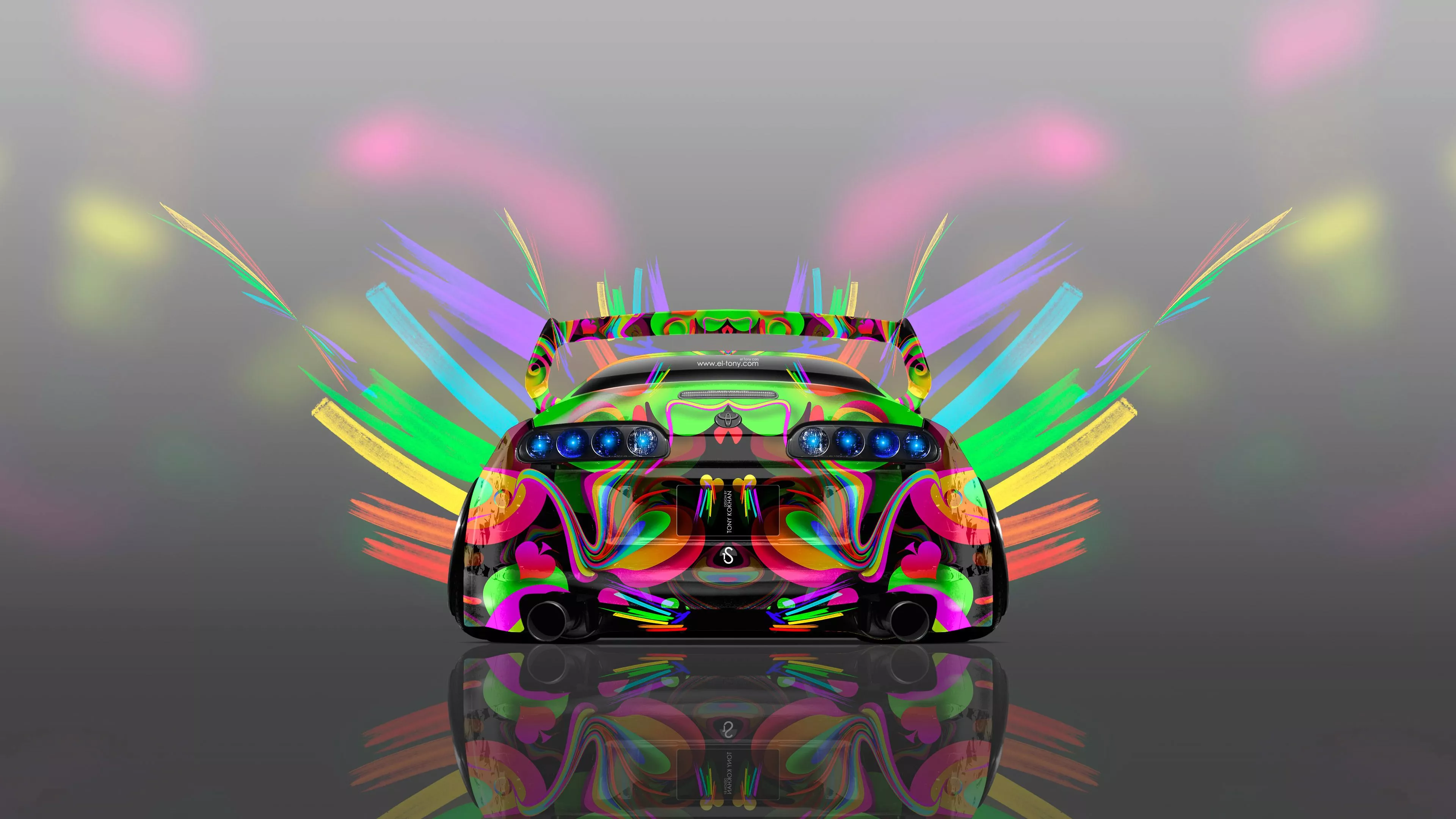 Wallpaper Auto, Design, Neon, Machine