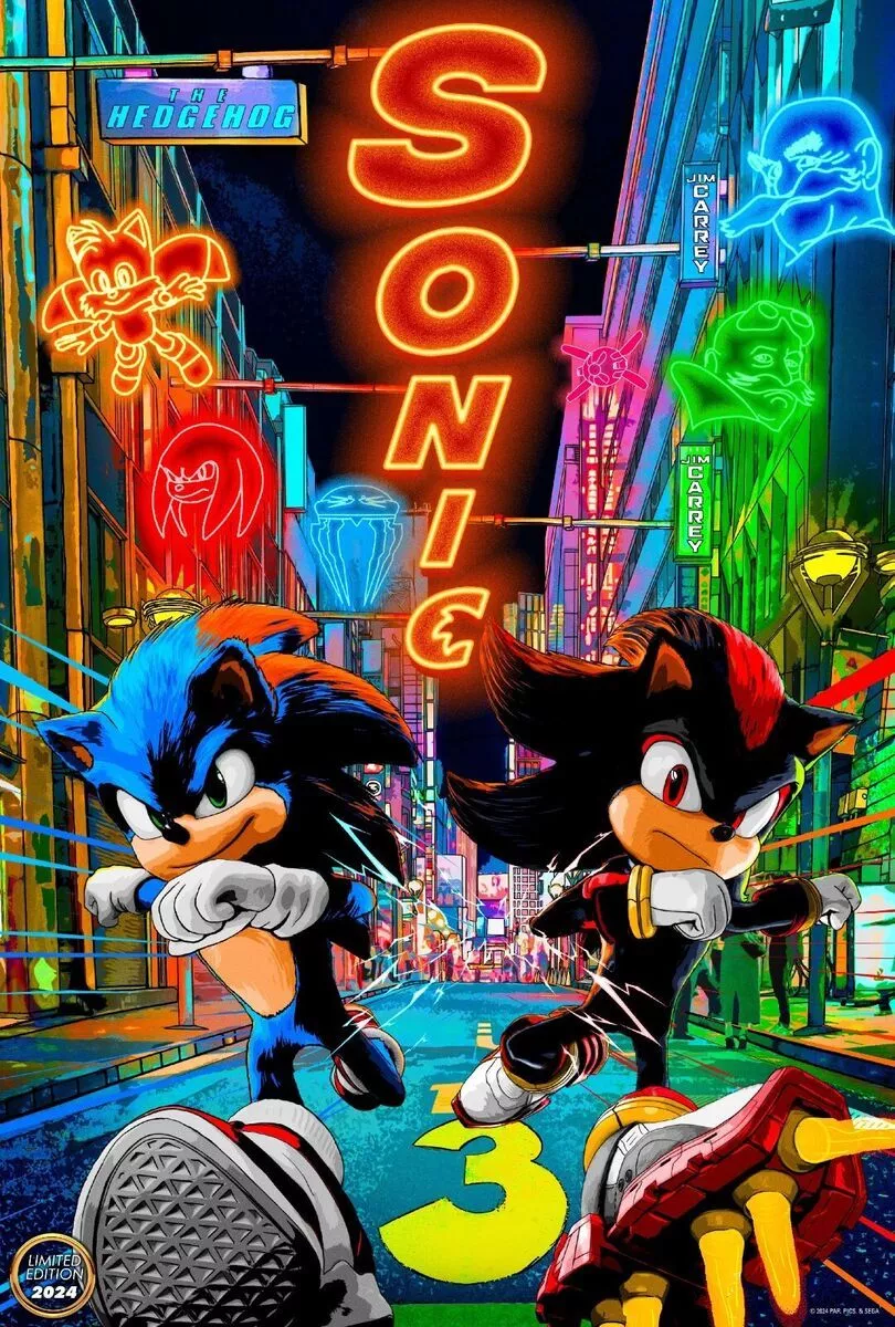 Sonic The Hedgehog 3 movie poster q