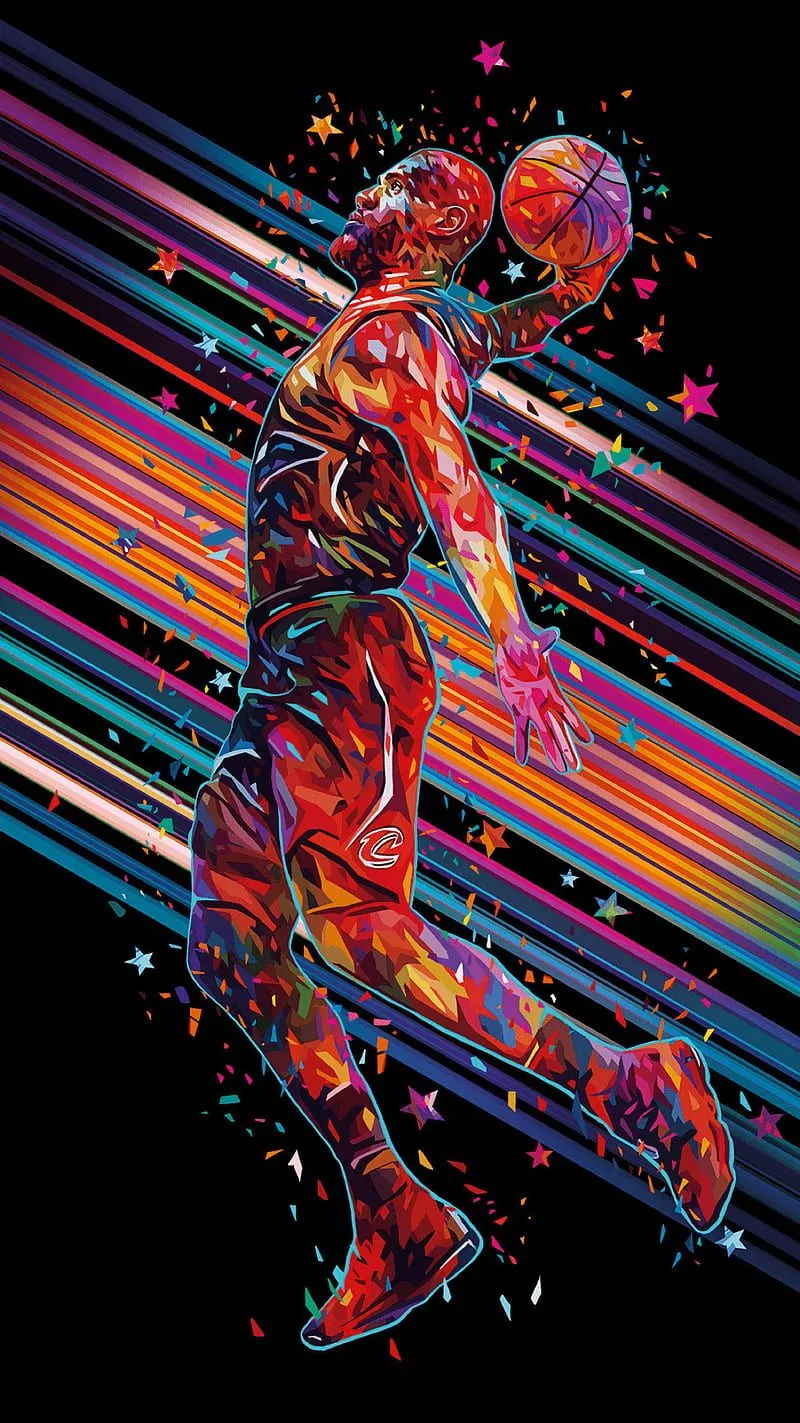 LeBron james, colors, iphone, nba, HD
