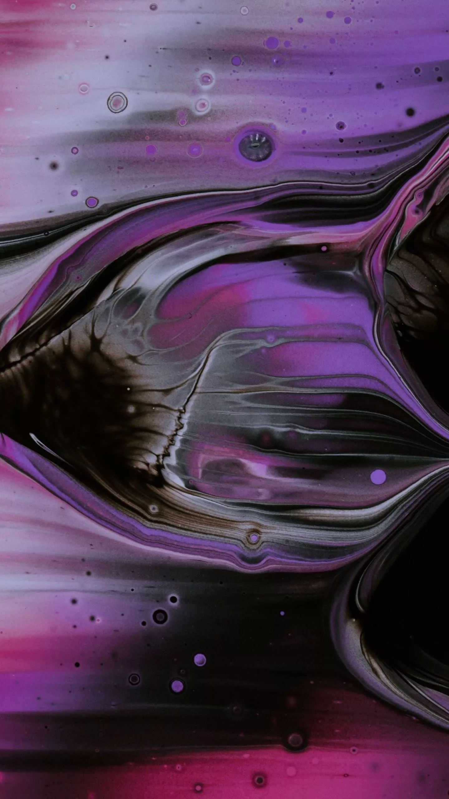 Purple Black Pink Paint Liquid Mixing