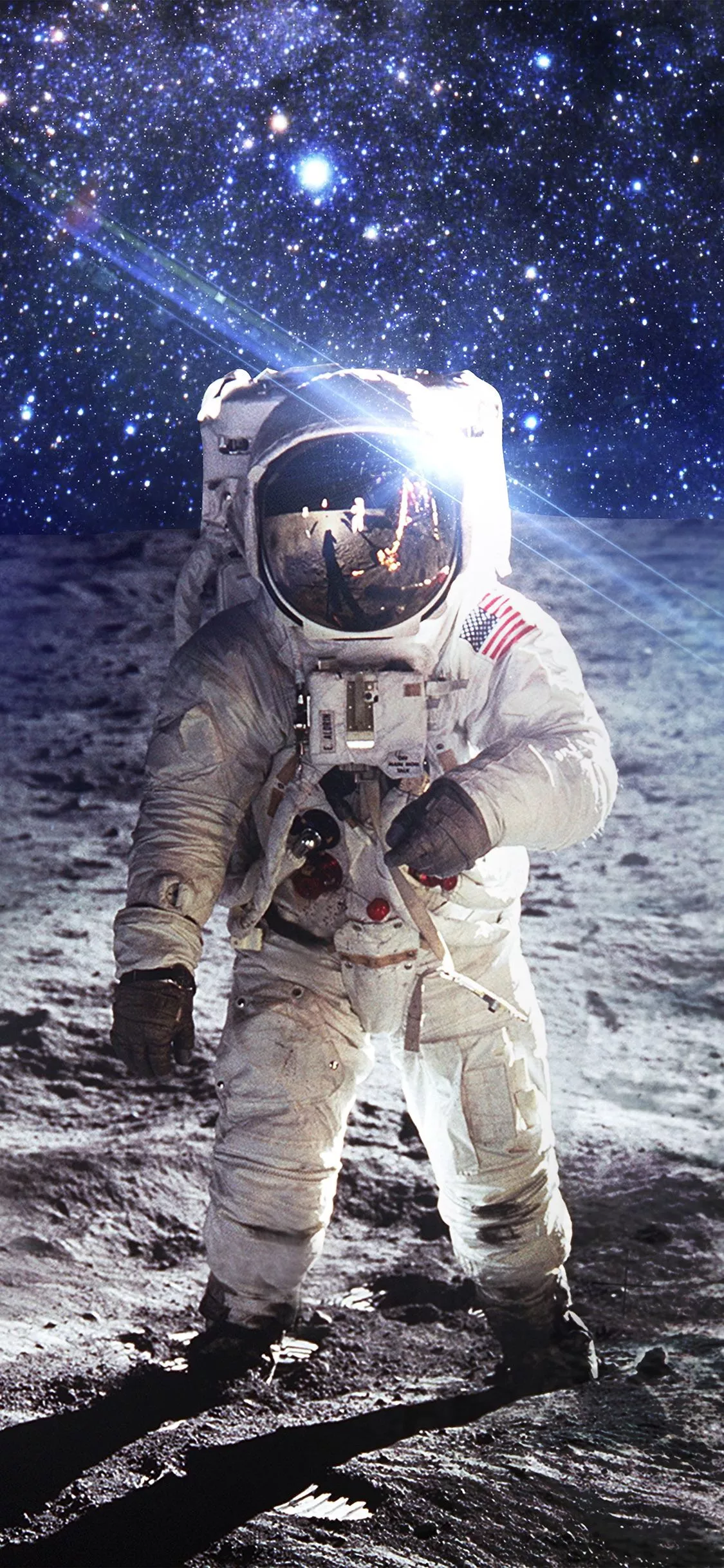 Astronaut Space Art Moon Dark