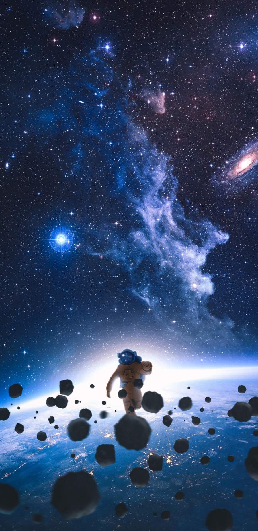 Astronaut Space Walk iPhone Wallpaper