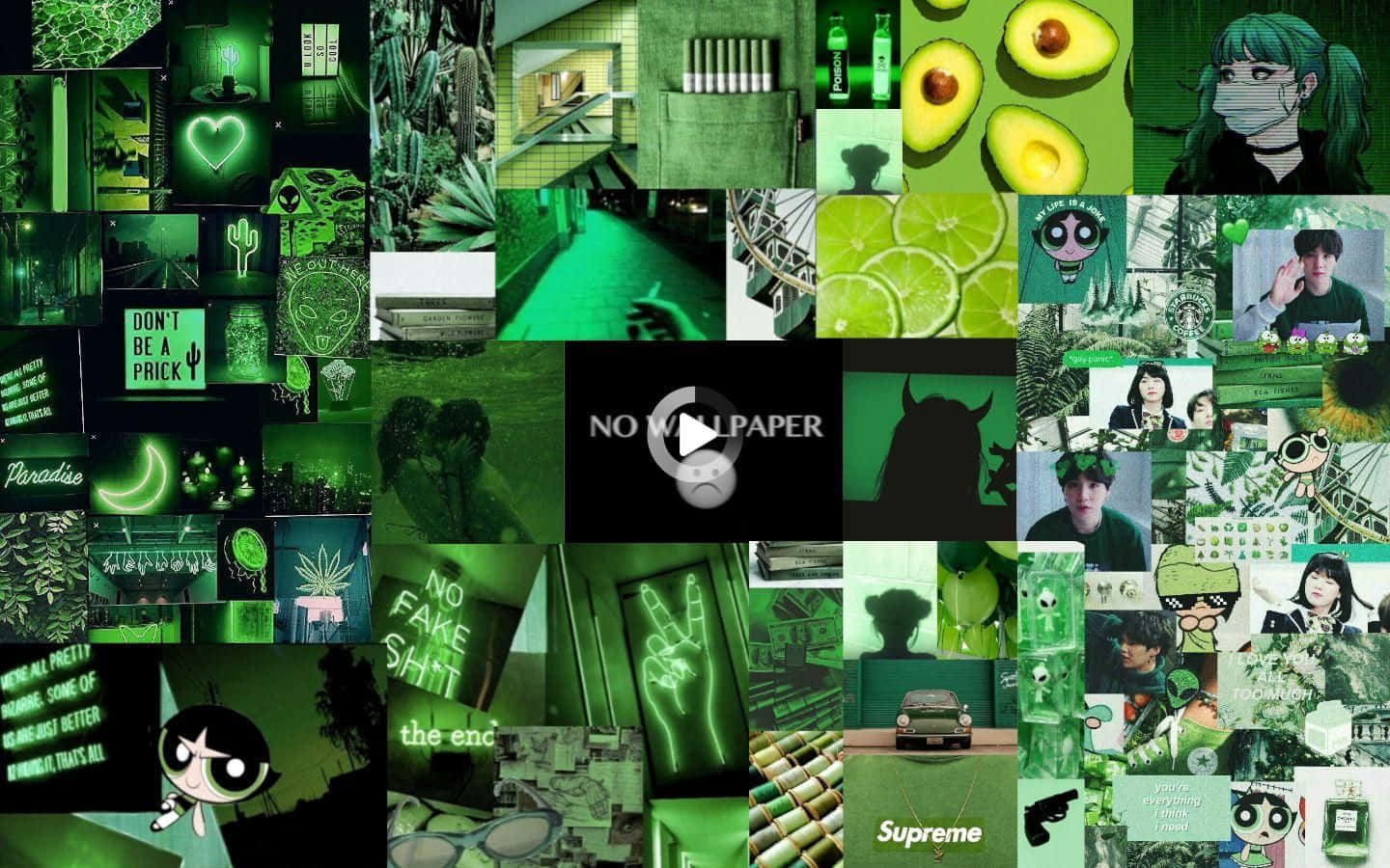 Download Aesthetic Green Collage