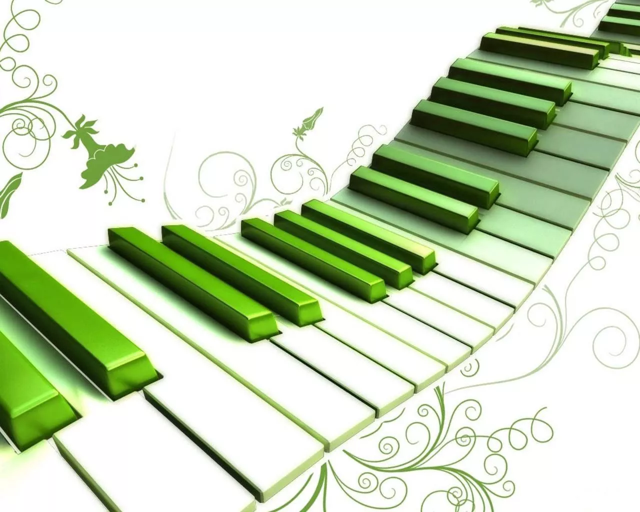 Download Piano Green Abstract Wallpaper