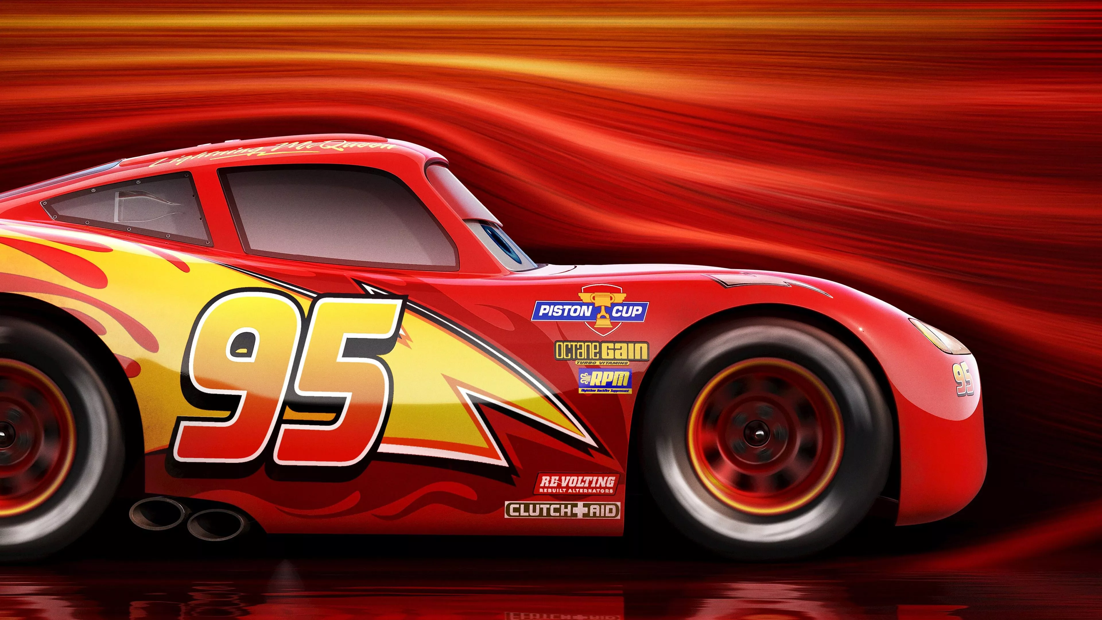 Lightning McQueen Cars 3 4K Wallpaper