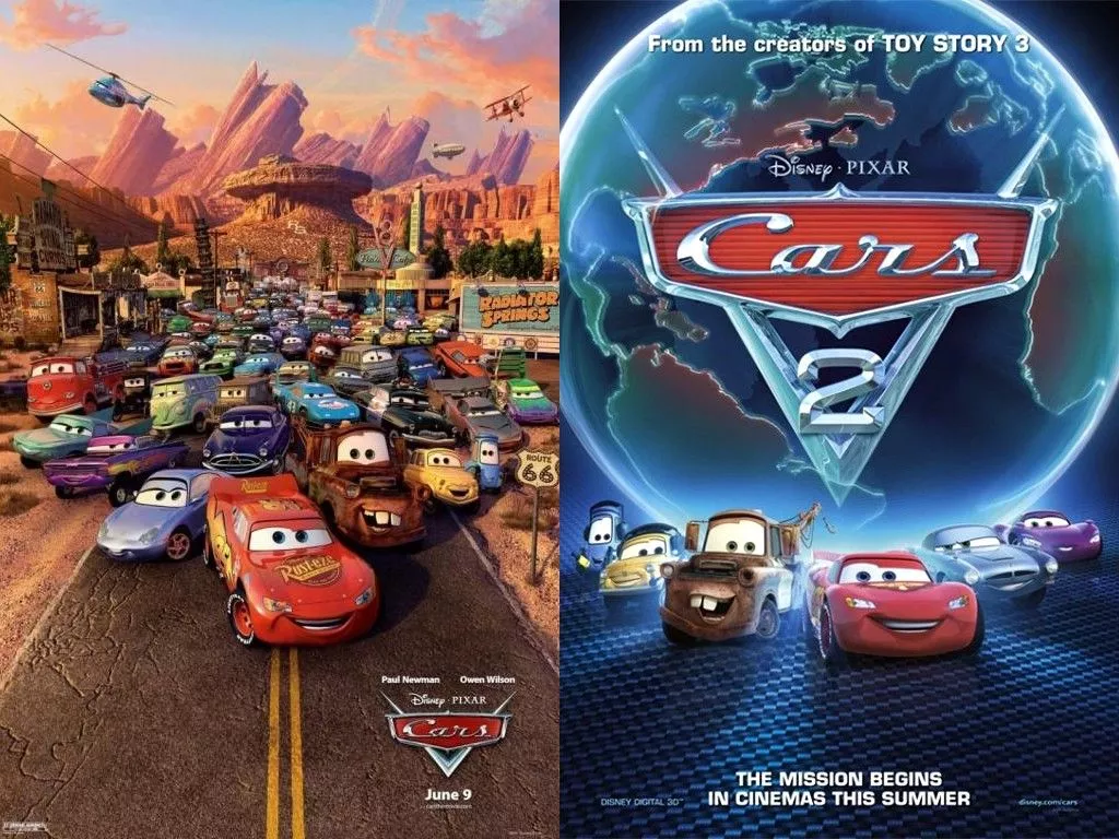 Cars and Cars 2 Wallpaper (1024 x 768 Pixels)