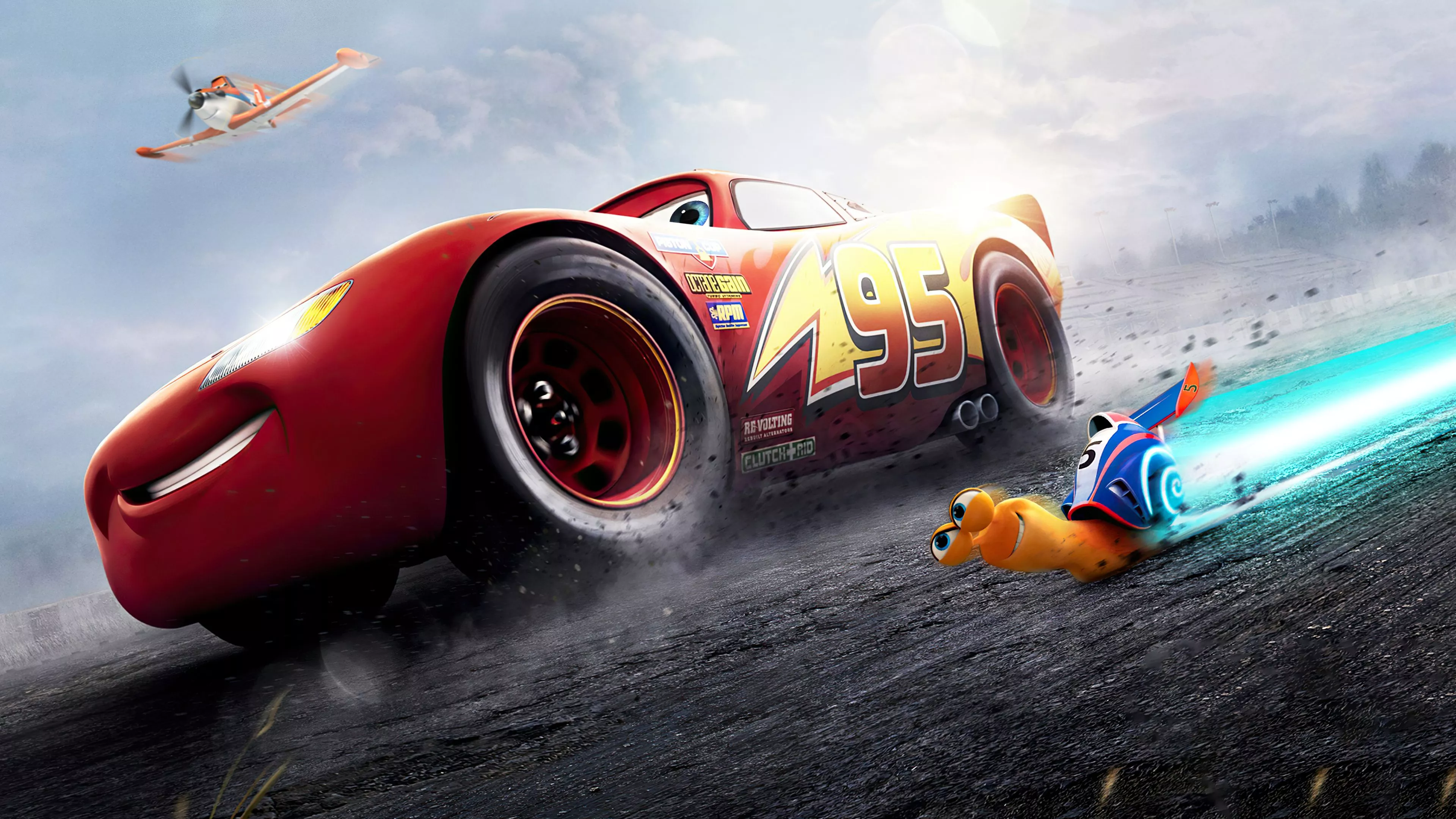 Lightning Mcqueen And Turbo 4k