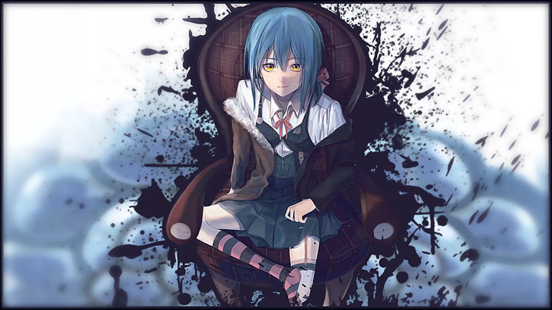Blue Hair Yellow Eyes Rimuru Tempest HD