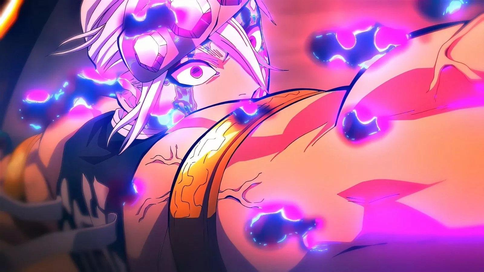 Tengen Uzui Colorful Background HD