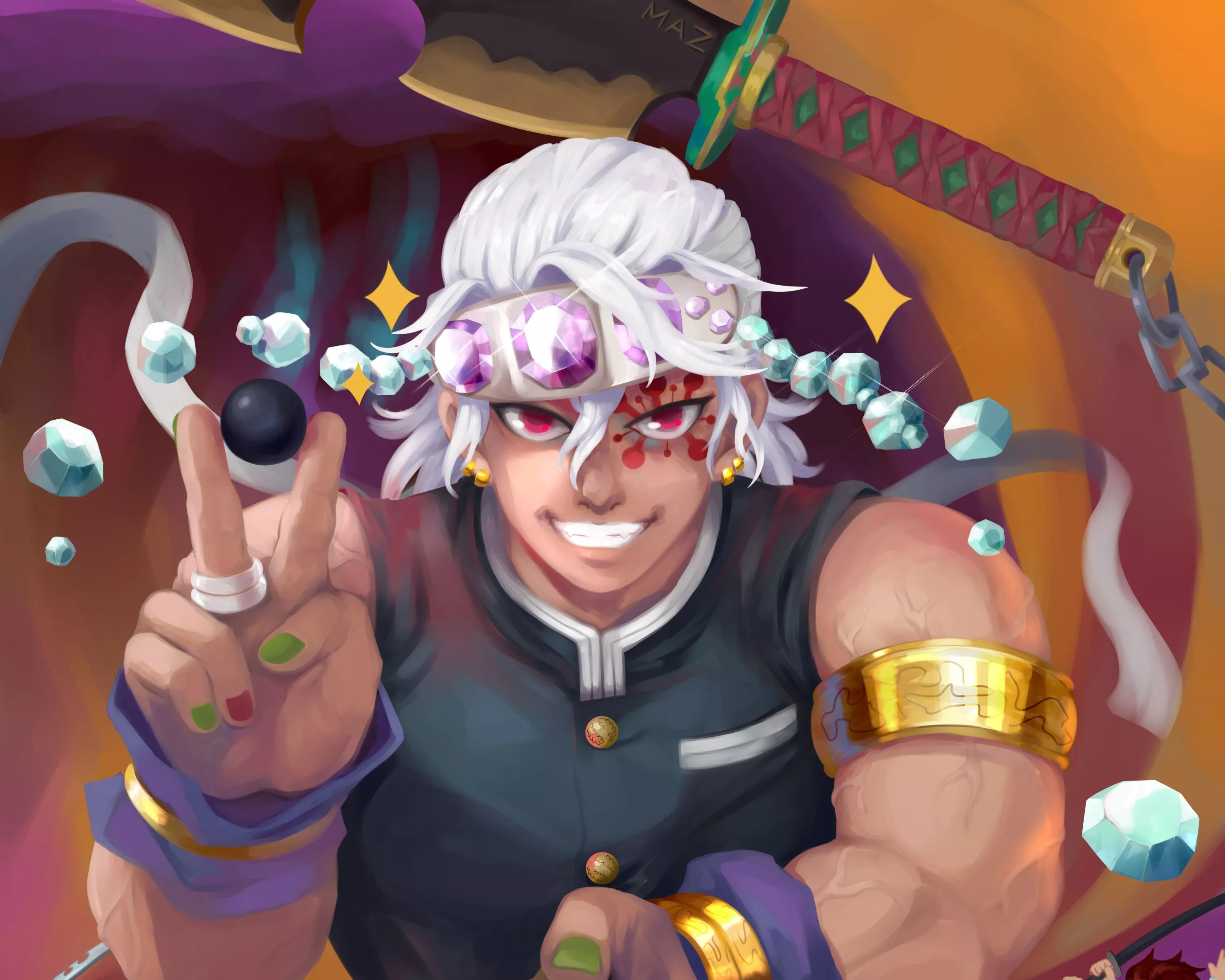 Tengen Uzui HD Demon Slayer Digital