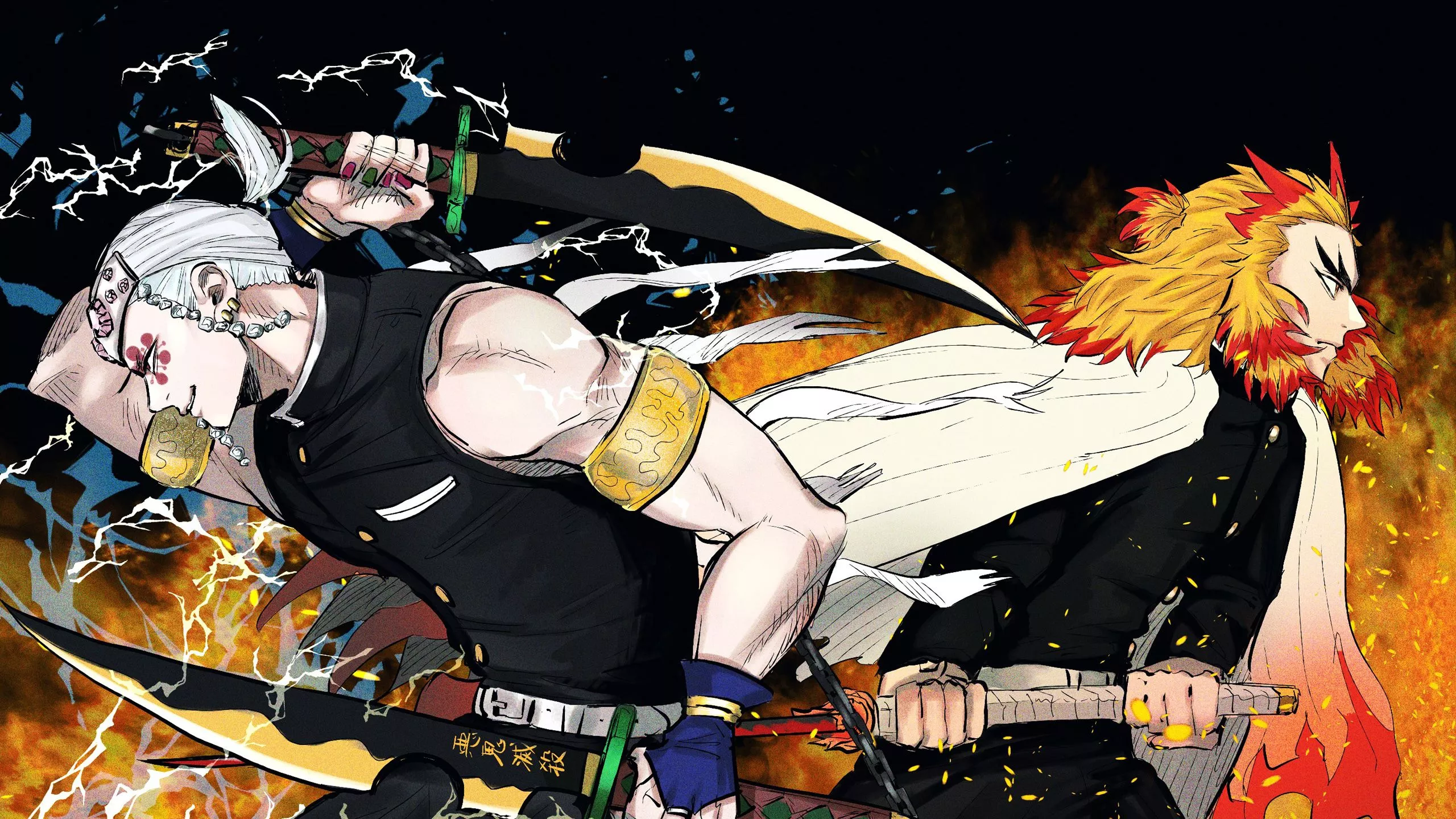 Tengen Uzui Kyojuro Rengoku HD Demon