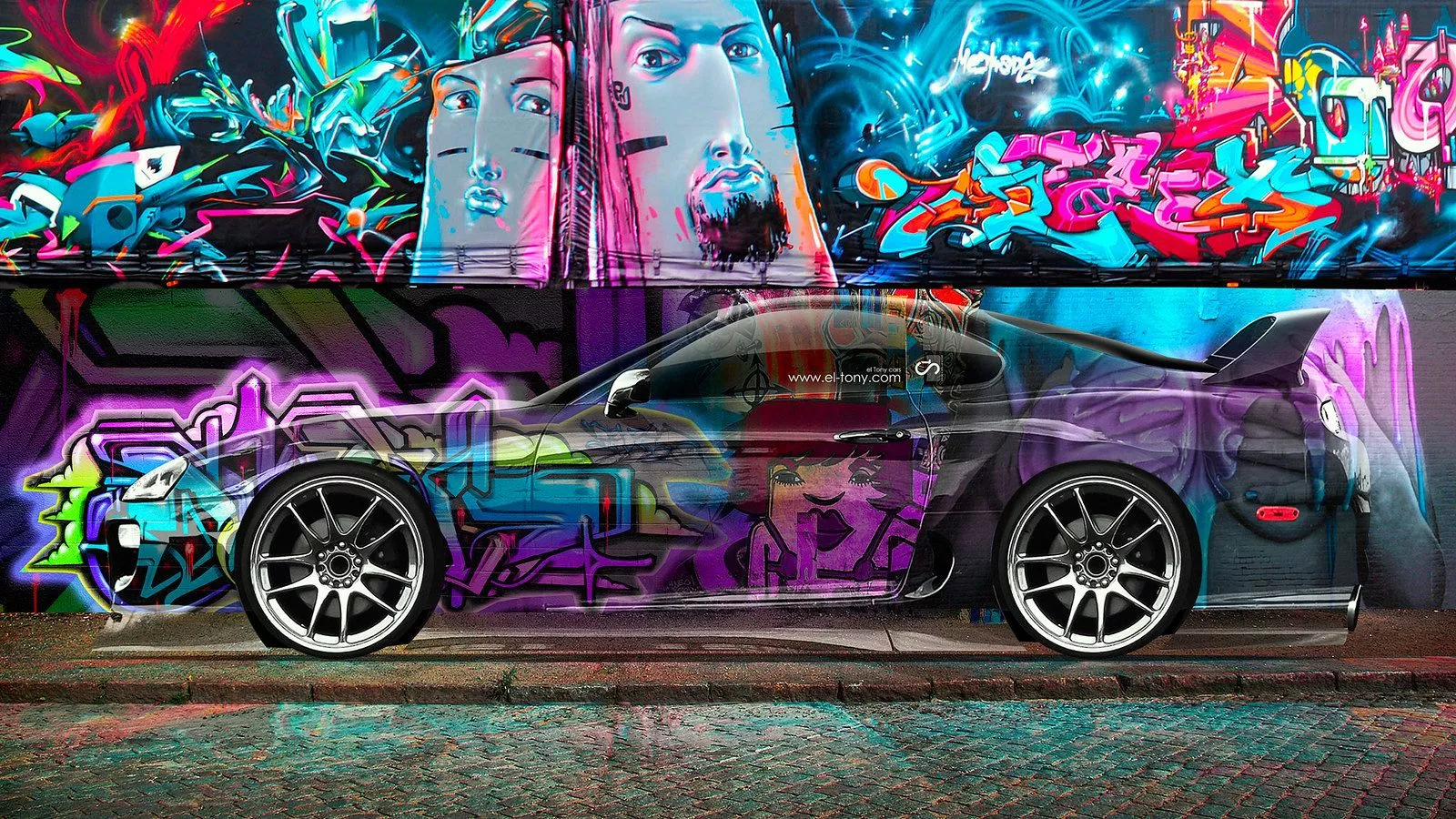 Toyota Supra JDM Graffiti Side Crystal