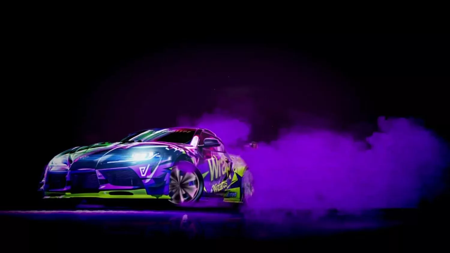 Purple Toyota Supra Neon Drift Live