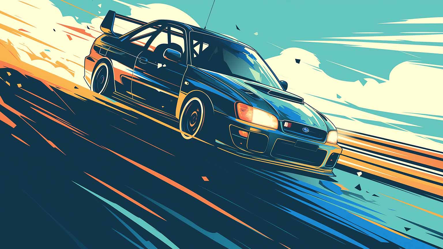 Subaru Impreza Speed Racing Desktop